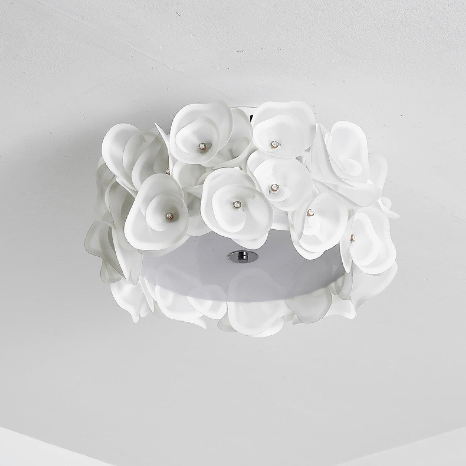 White Hydrangea Ceiling Lamp - Lumpaz