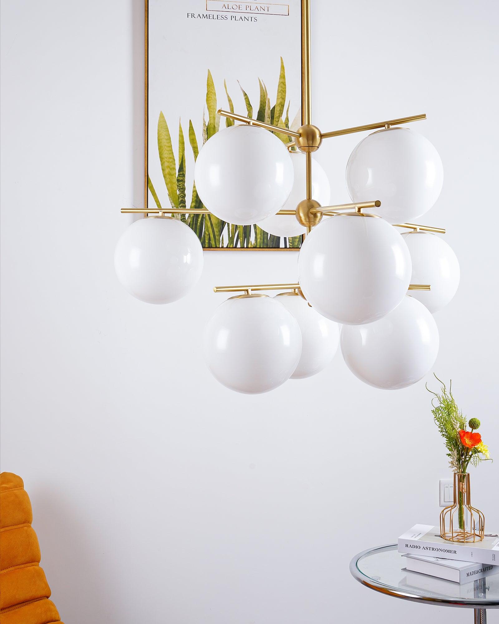 Sphere & Stem Chandelier - Lumpaz