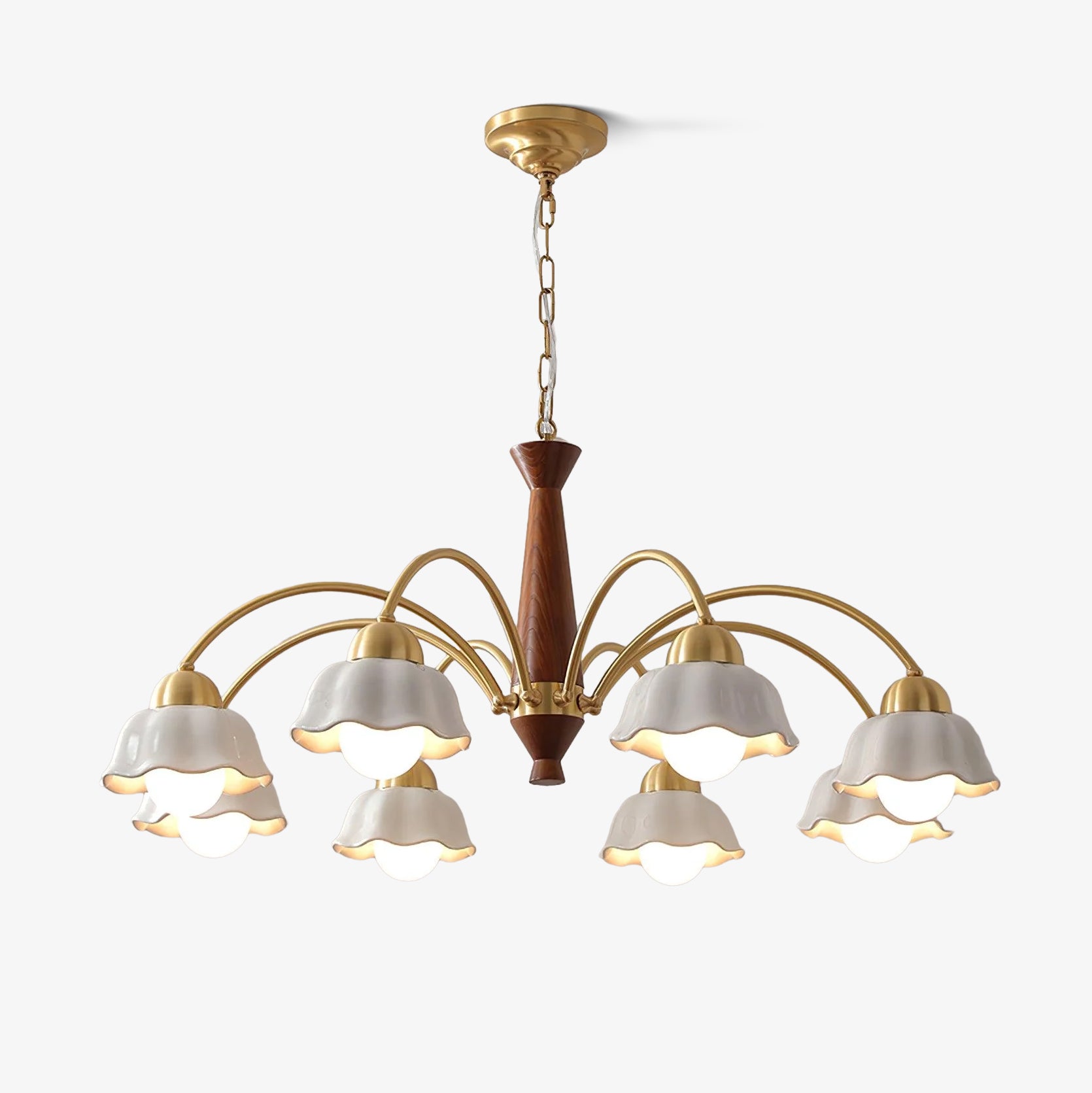 Swedish Modern Brass Chandelier - Lumpaz