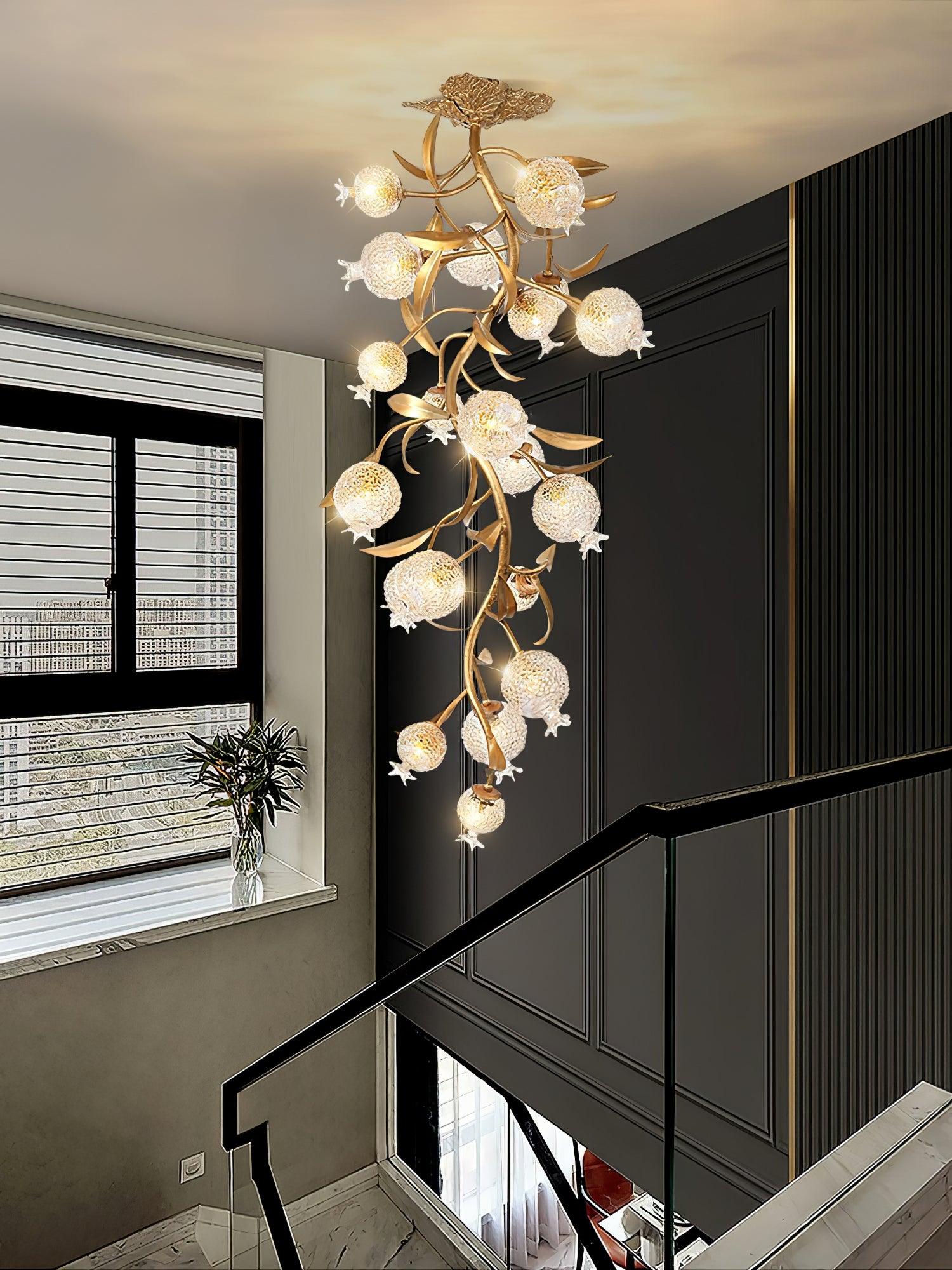 Pomegranate Brass Ceiling Lamp - Lumpaz