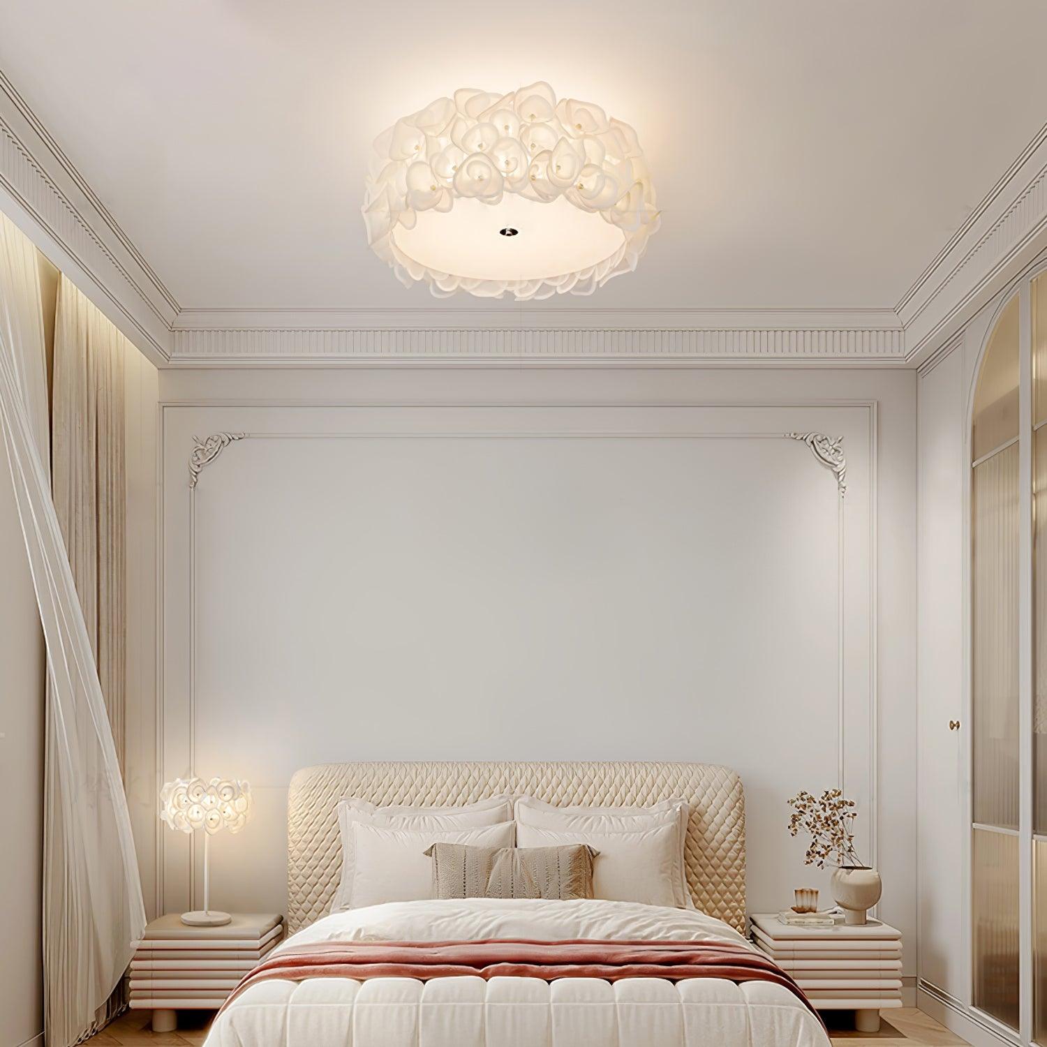 White Hydrangea Ceiling Lamp - Lumpaz