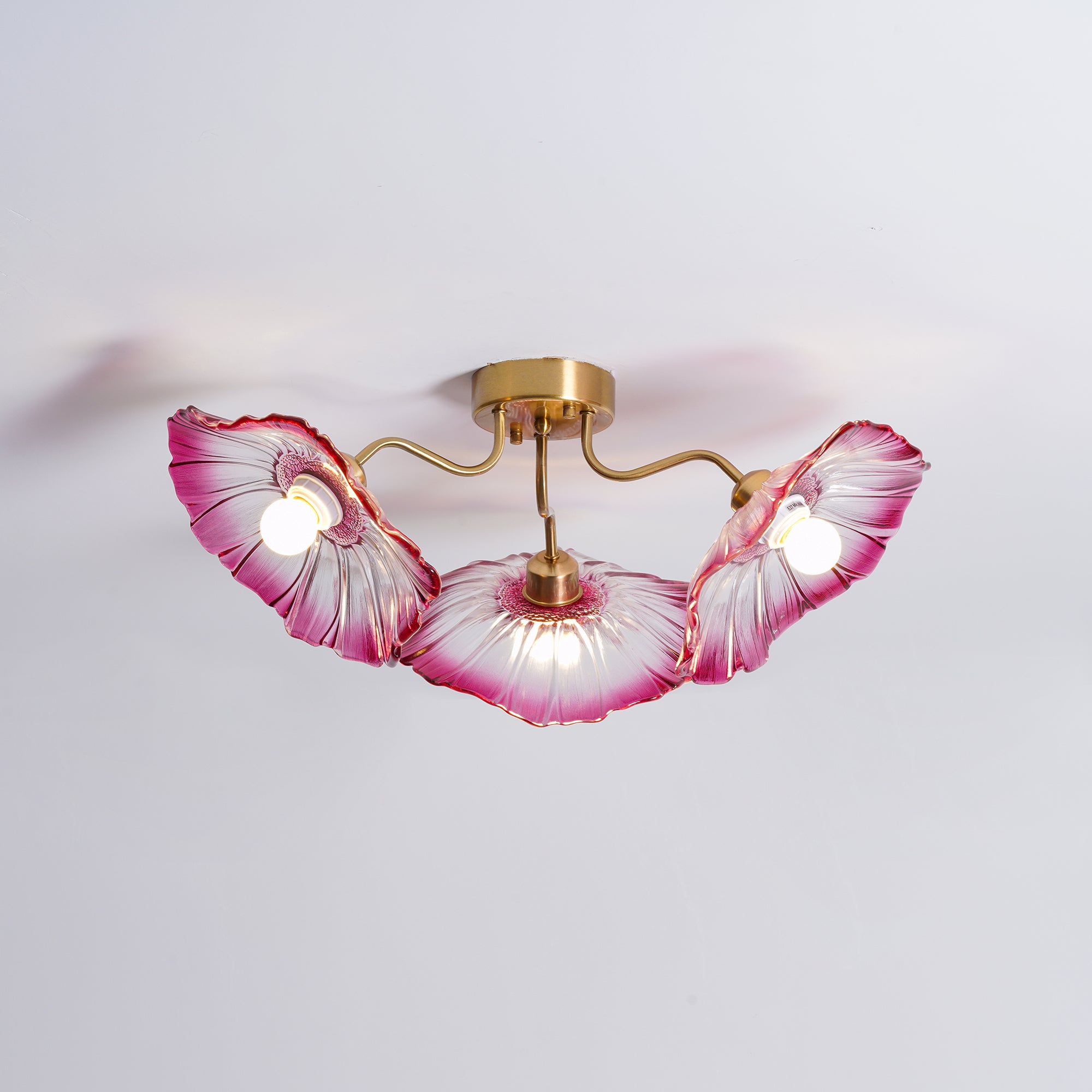 Lotus Leaf Glass Ceiling Lamp - Lumpaz