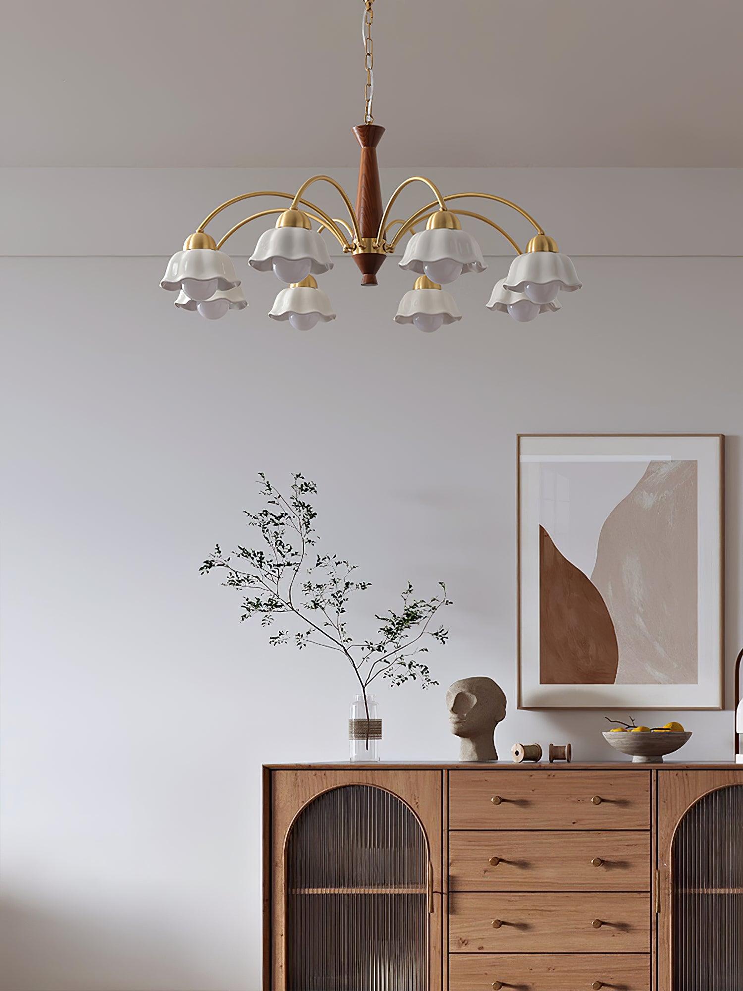 Swedish Modern Brass Chandelier - Lumpaz