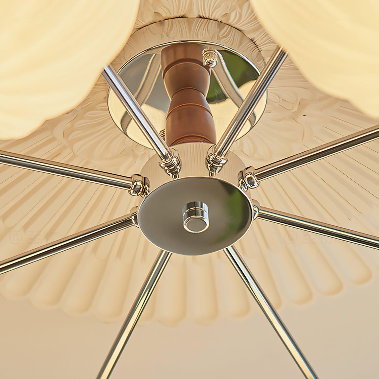 Ribbed Walnut Ceiling Lamp - Lumpaz