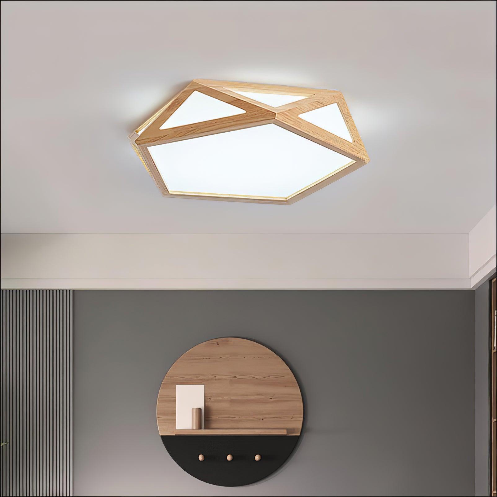 Diamond Wooden Ceiling Lamp - Lumpaz