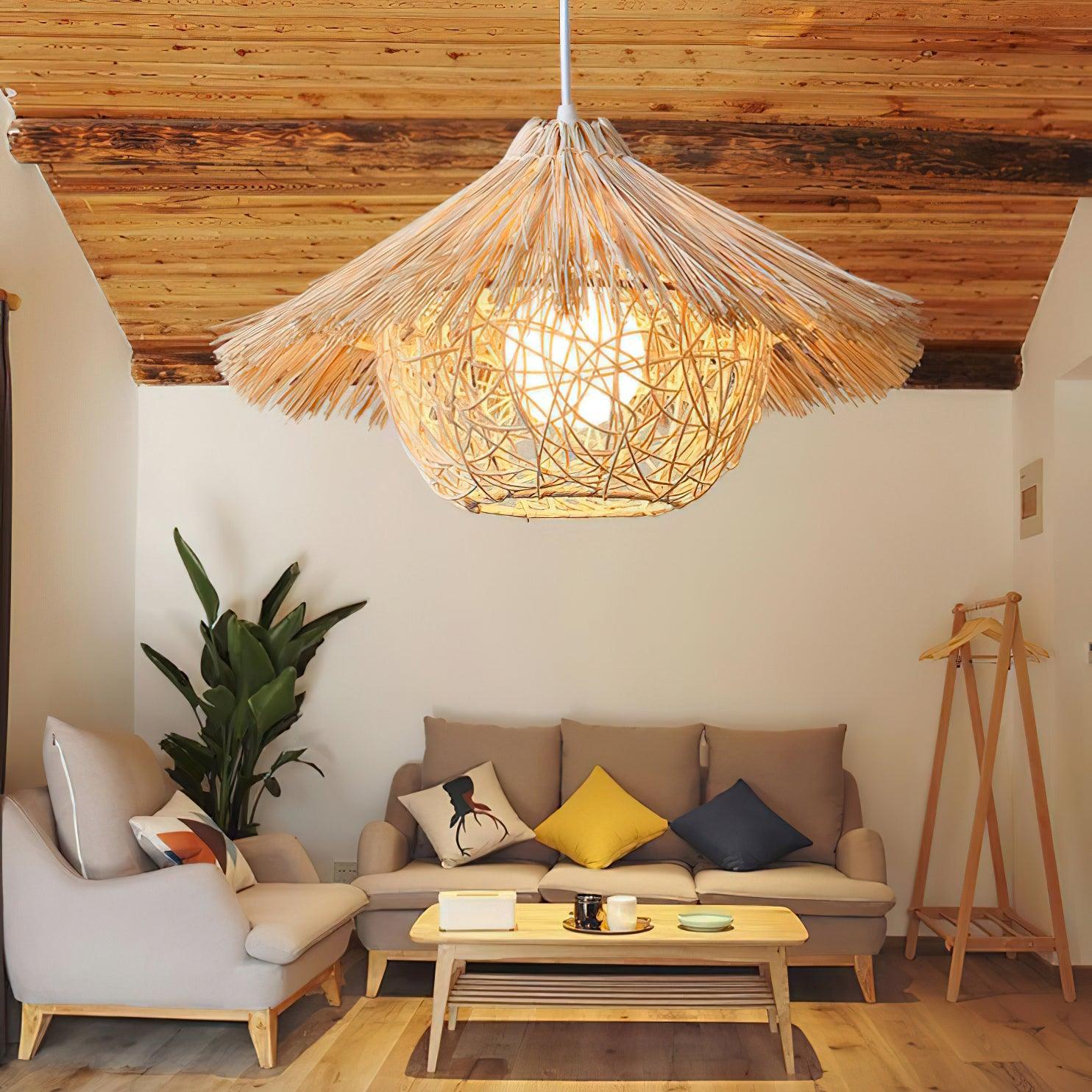 Straw Hat Pendant Light - Lumpaz