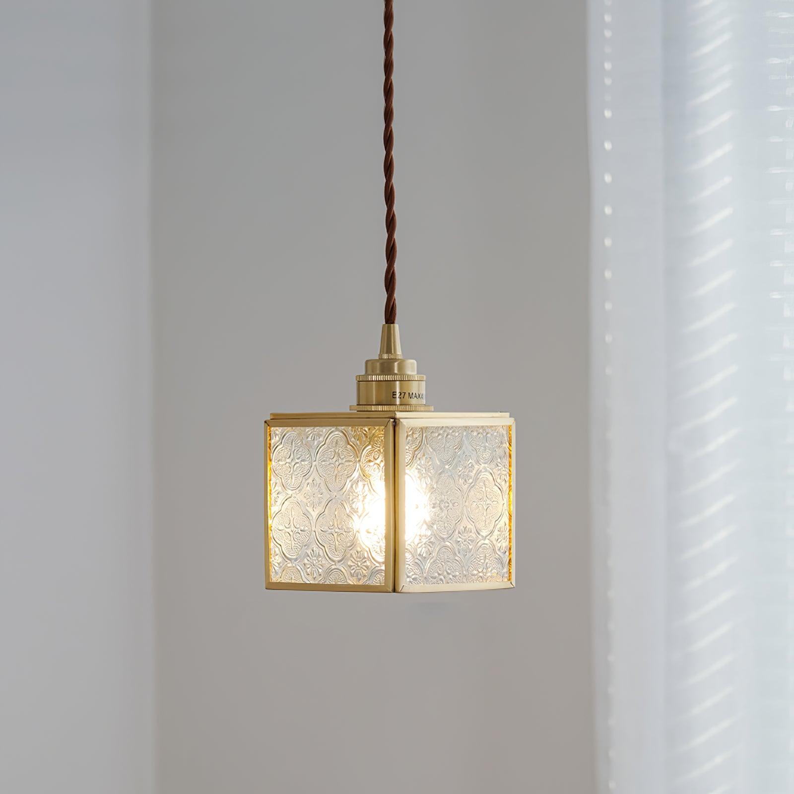 Patterned Glass Pendant Lamp - Lumpaz