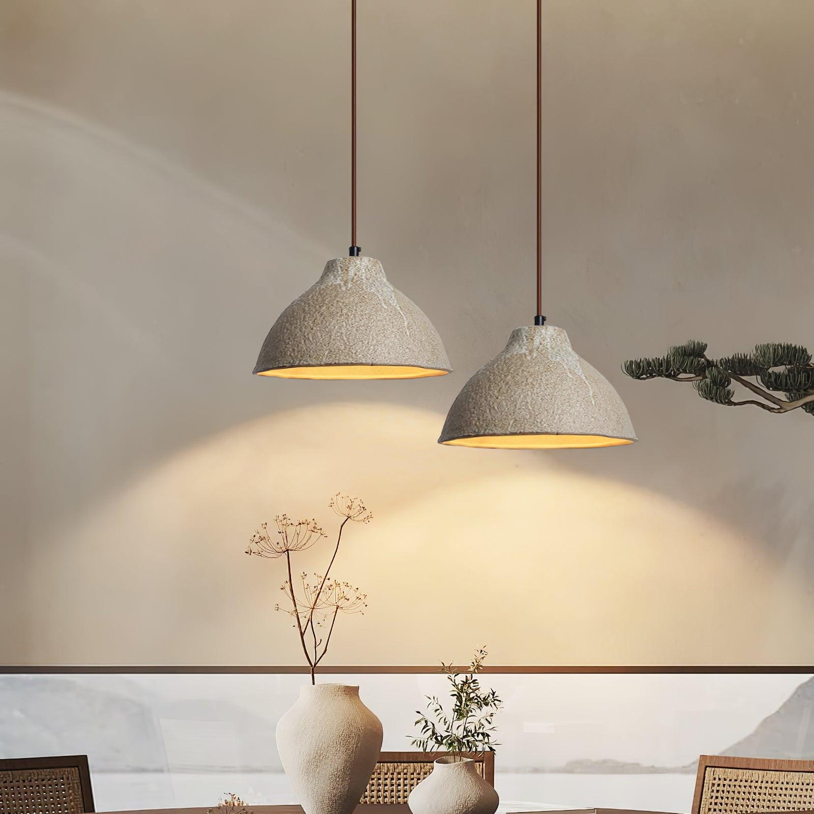Raku Retro Ceramic Pendant Lamp - Lumpaz