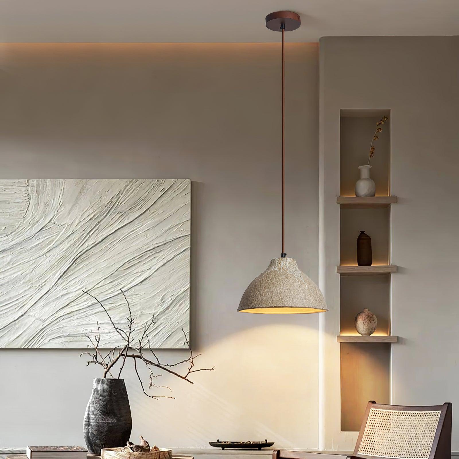 Raku Retro Ceramic Pendant Lamp - Lumpaz