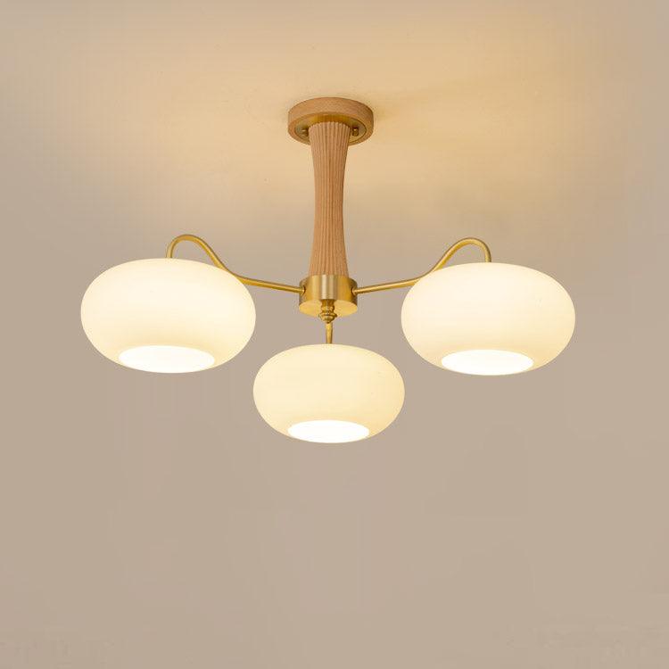 Brass Wooden Persimmon Ceiling Lamp - Lumpaz