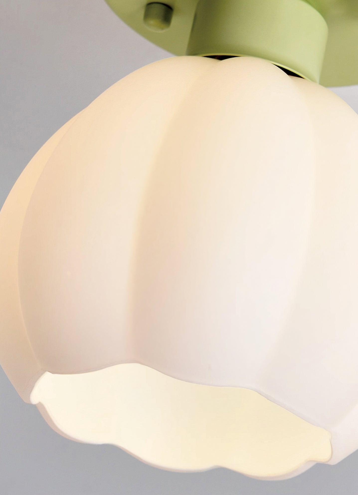Flower Shaded Semi Flushmount Light - Lumpaz