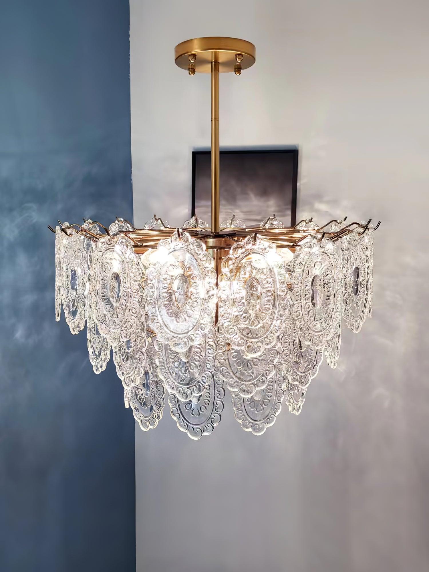 Wave Glass Chandelier - Lumpaz
