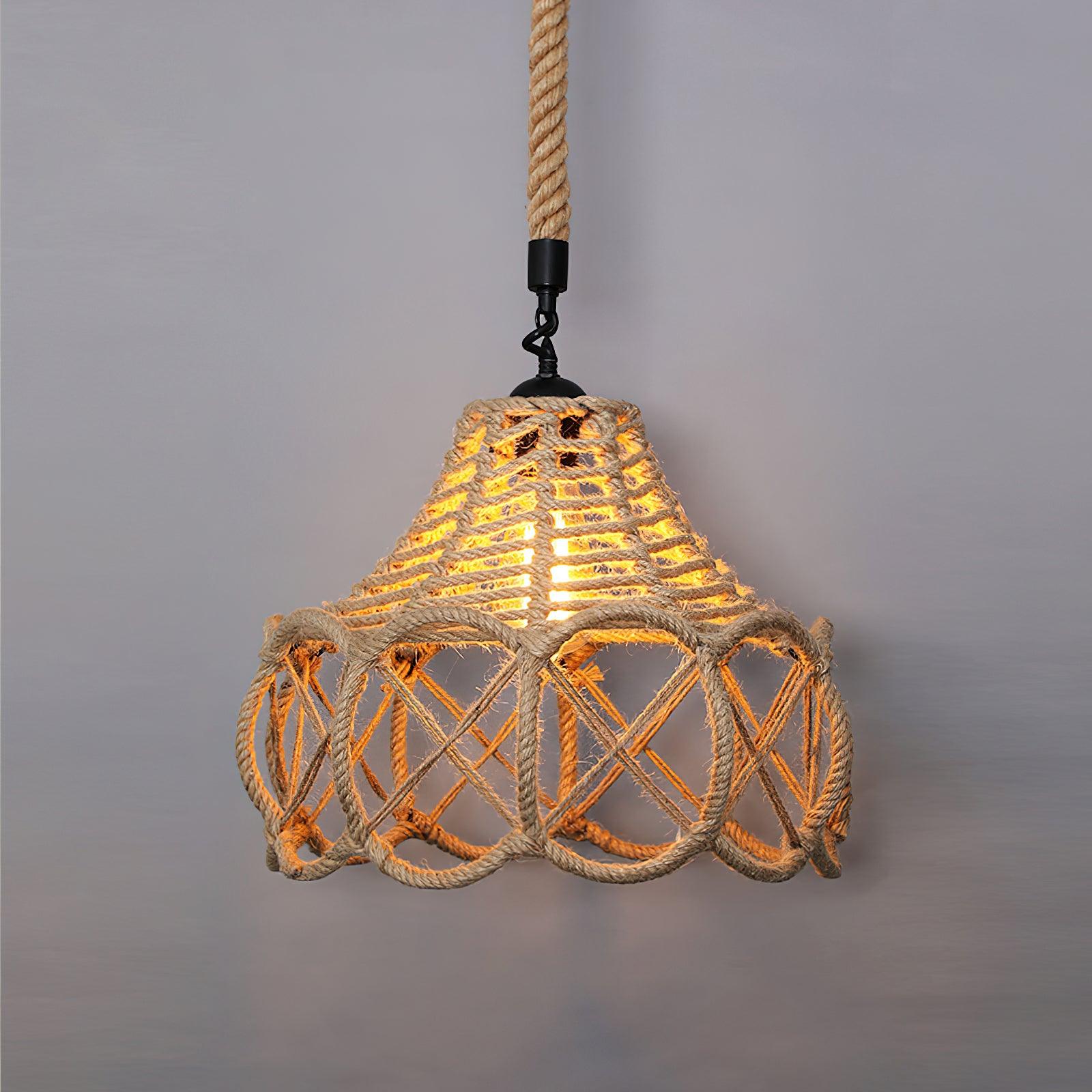 Retro Hemp Rope Interesting Pendant Light - Lumpaz