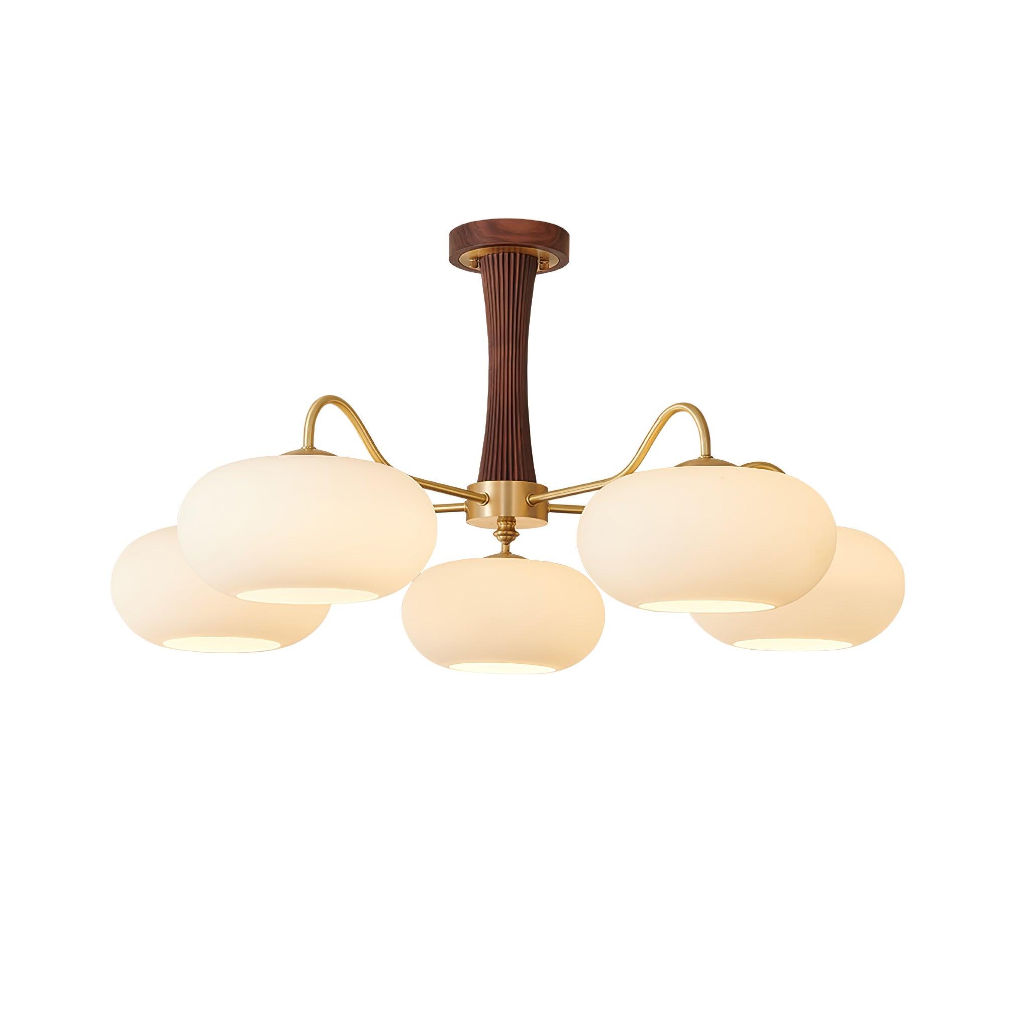 Brass Wooden Persimmon Ceiling Lamp - Lumpaz