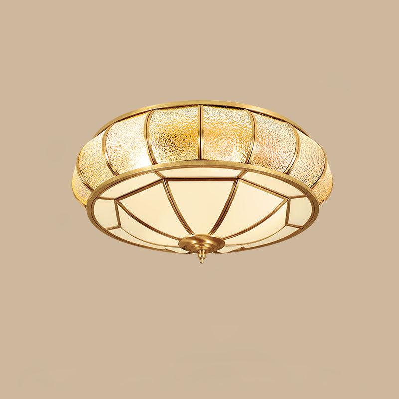 Colonial Glass Drum Ceiling Light - Lumpaz