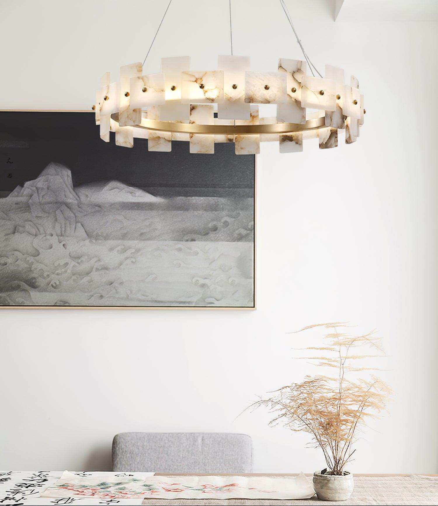 Alabaster Halo Chandelier - Lumpaz