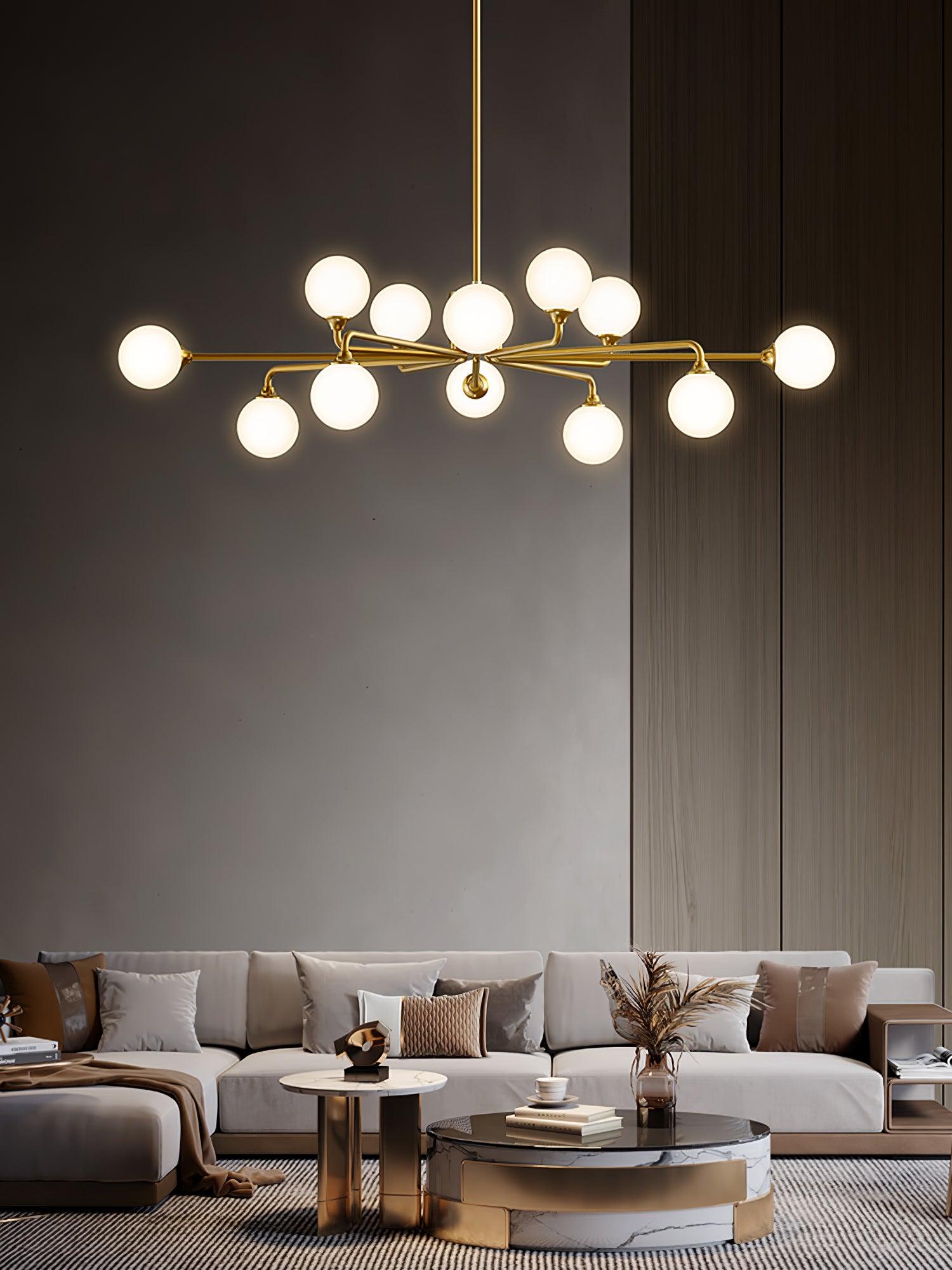 Staggered Glass Globes Chandelier - Lumpaz