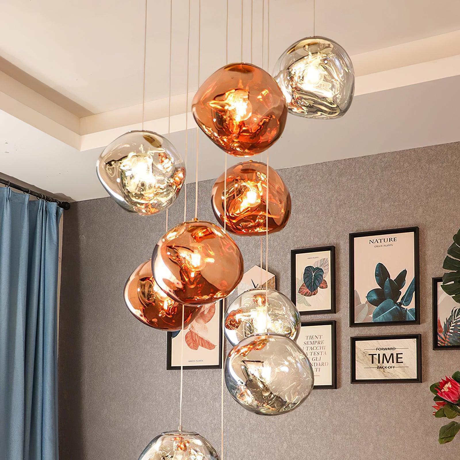 Multi Lava Round Pendant Lamp - Lumpaz