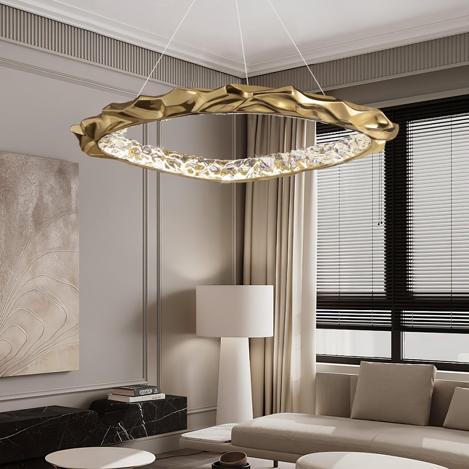 Resin Circlet Brass Pendant Lamp - Lumpaz