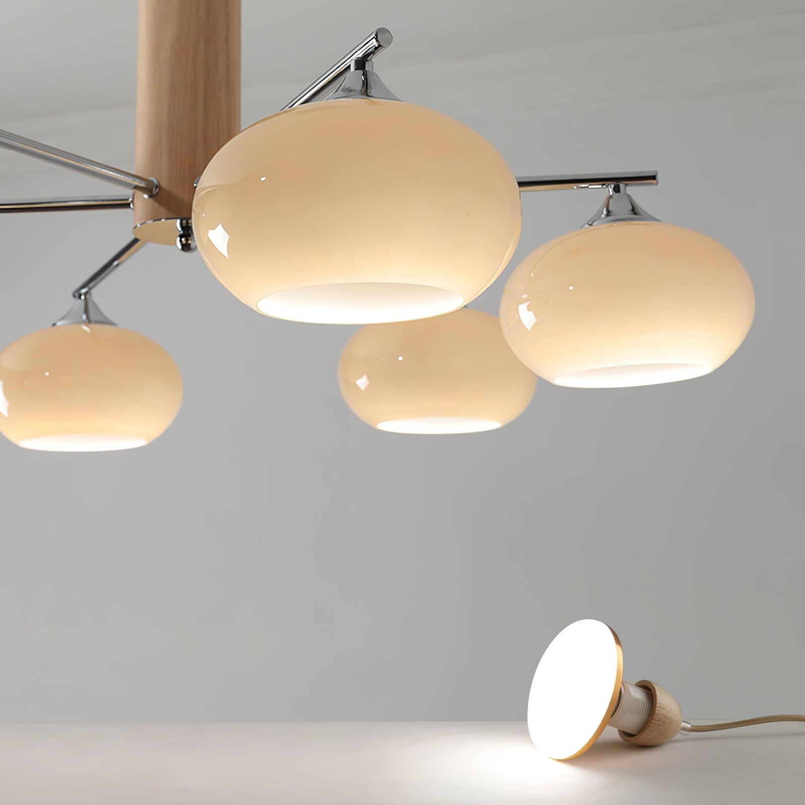 Elliptical Persimmon Chandelier - Lumpaz