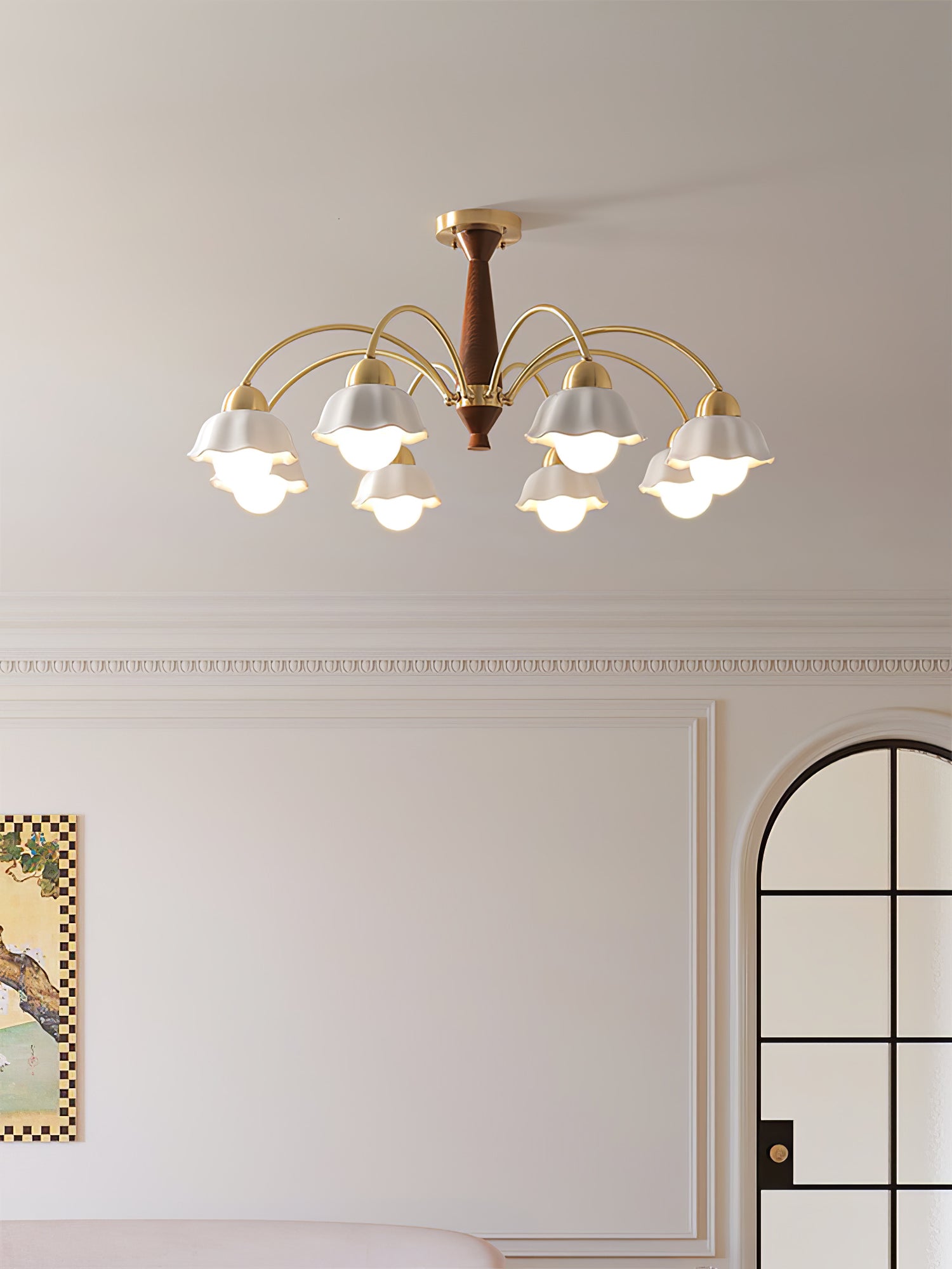 Swedish Modern Brass Chandelier - Lumpaz