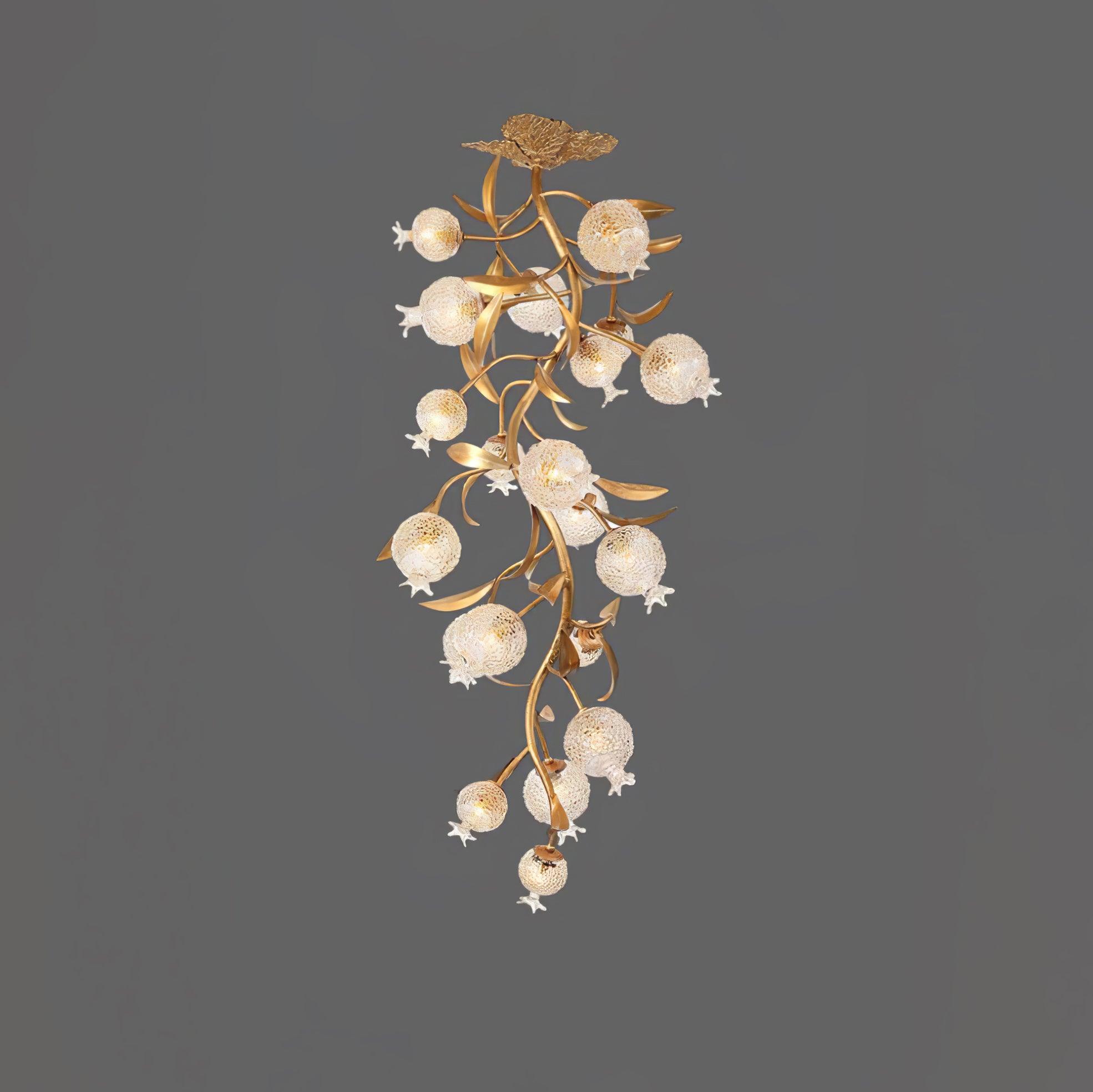 Pomegranate Brass Ceiling Lamp - Lumpaz