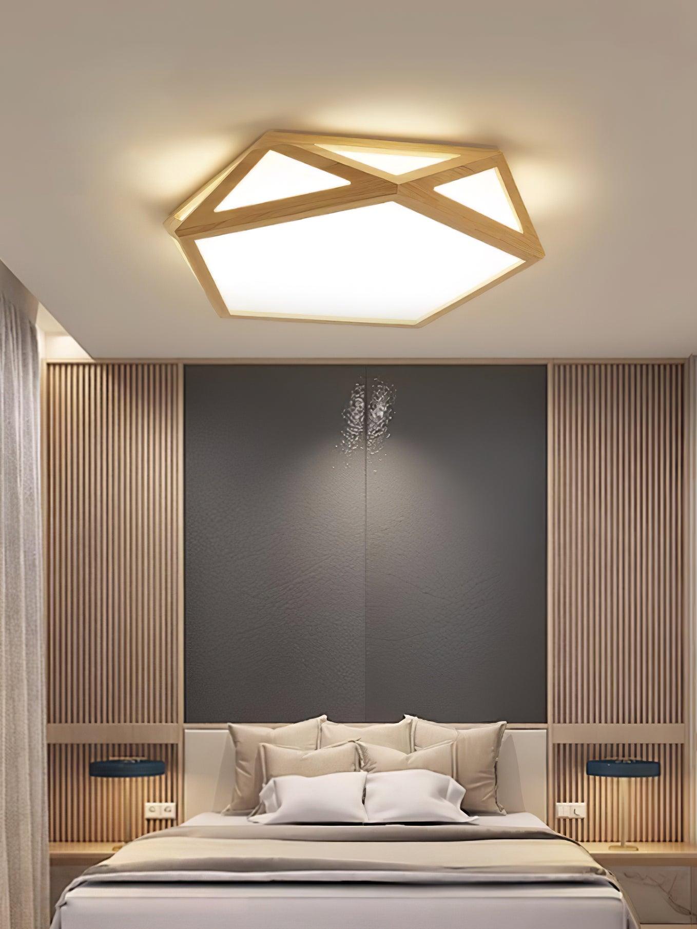 Diamond Wooden Ceiling Lamp - Lumpaz