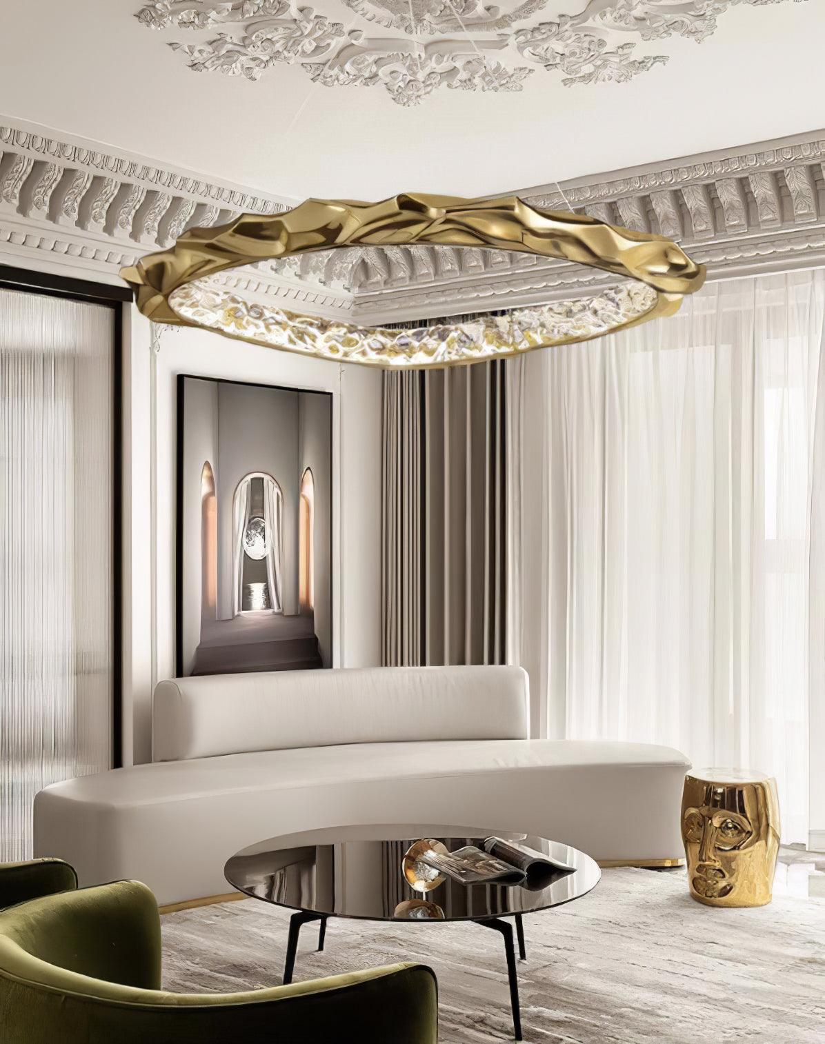 Resin Circlet Brass Pendant Lamp - Lumpaz