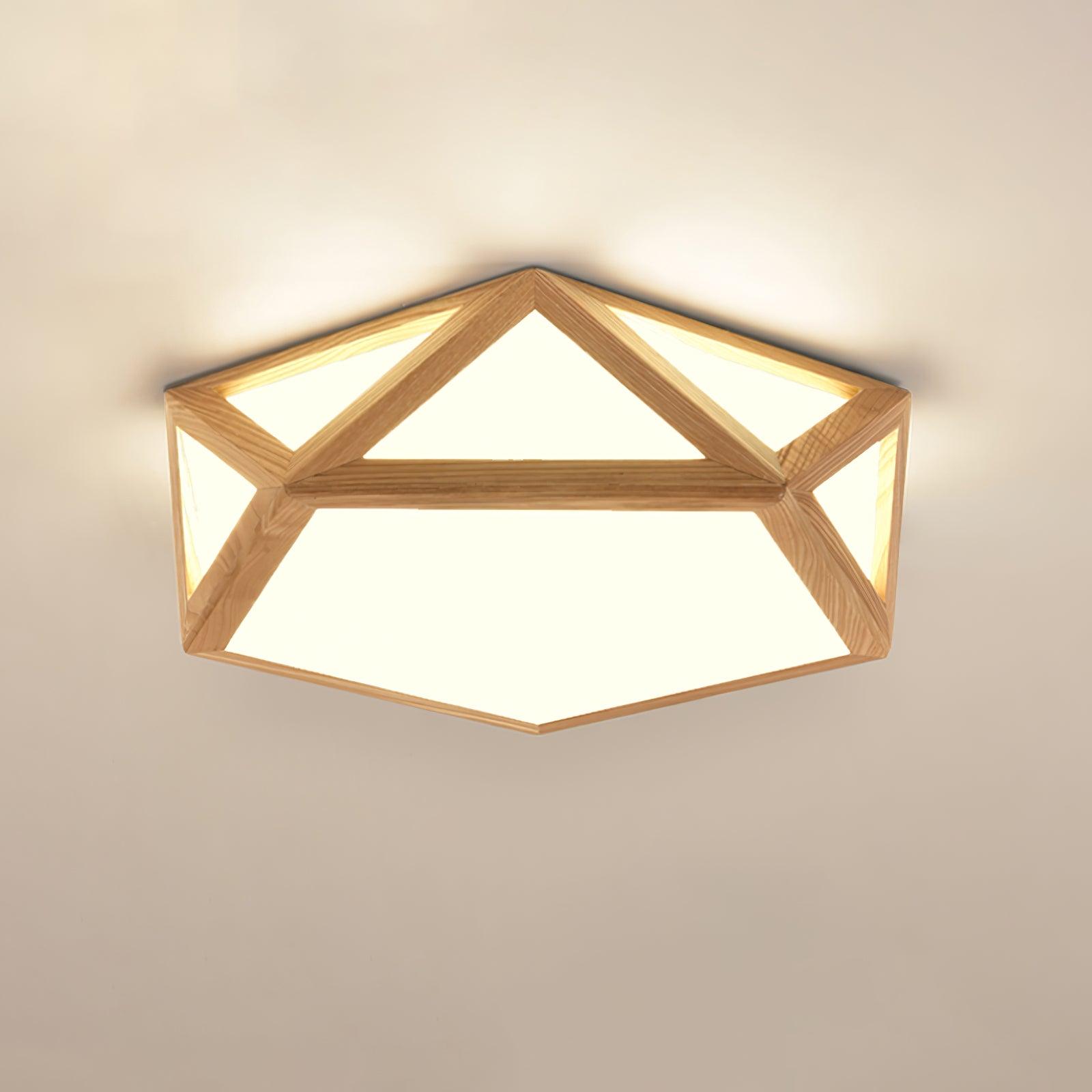Diamond Wooden Ceiling Lamp - Lumpaz