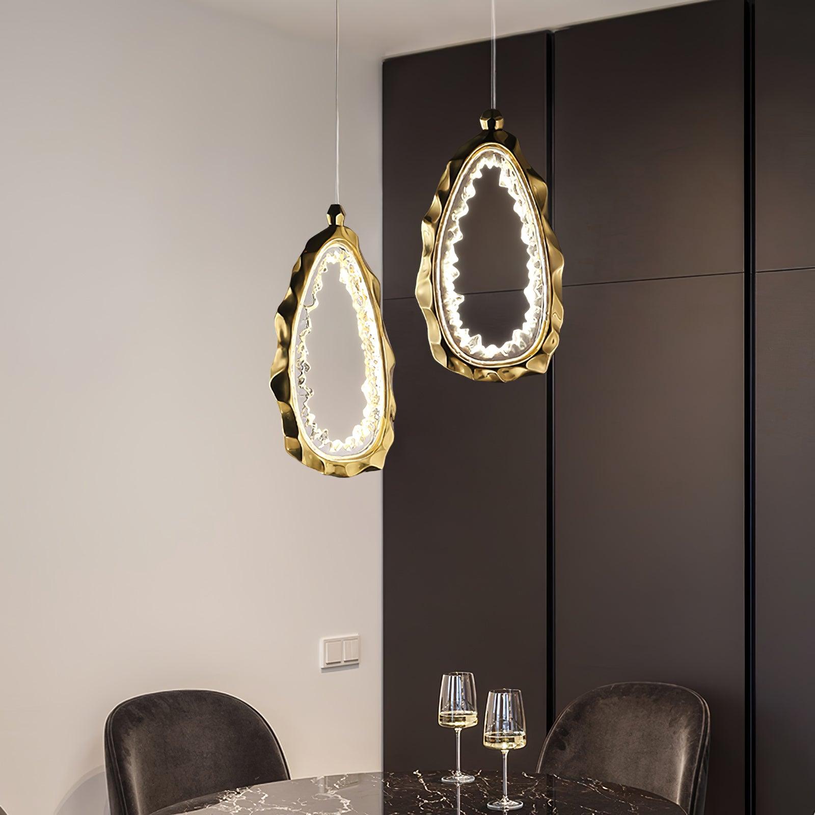 Resin Circlet Brass Pendant Lamp - Lumpaz