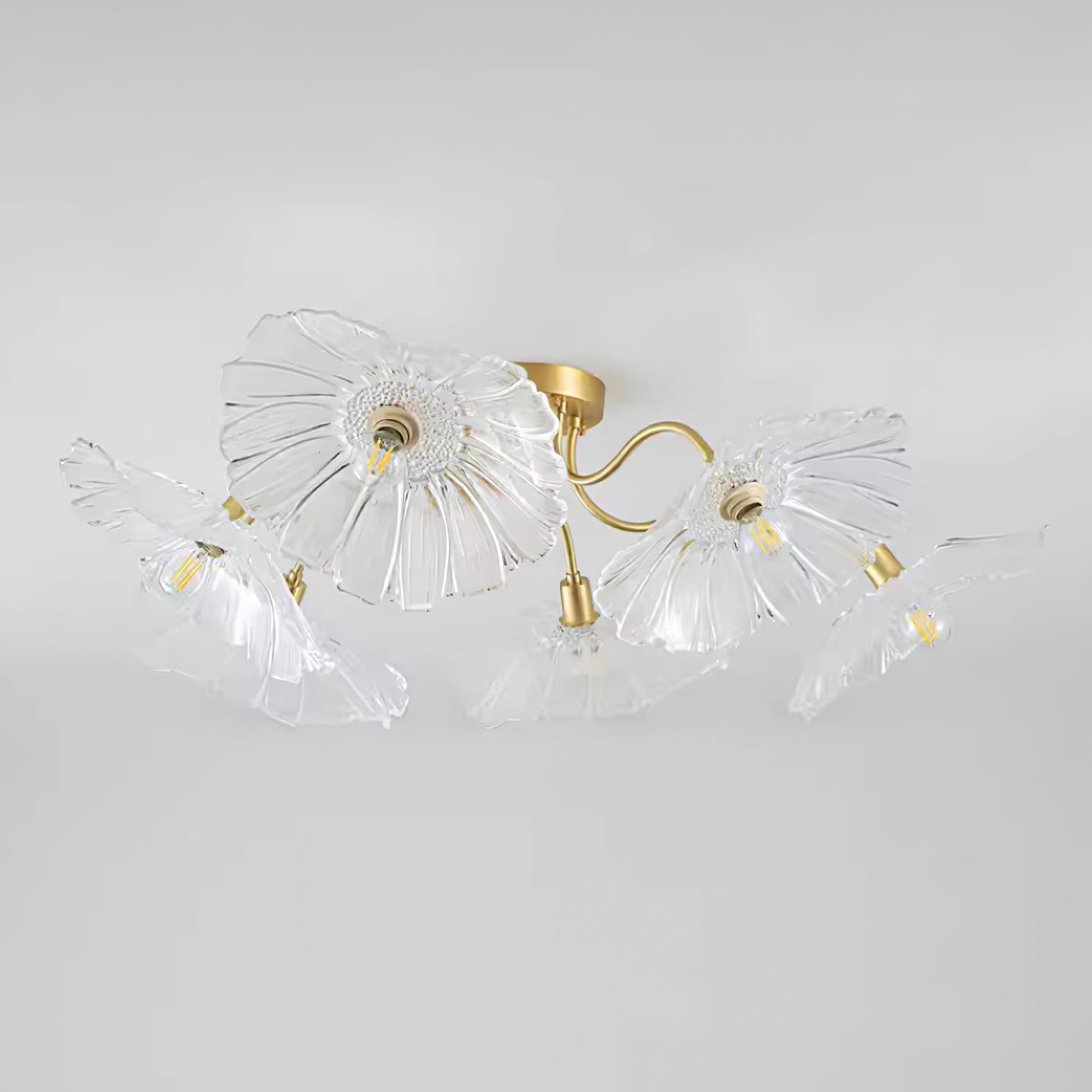 Lotus Leaf Glass Ceiling Lamp - Lumpaz