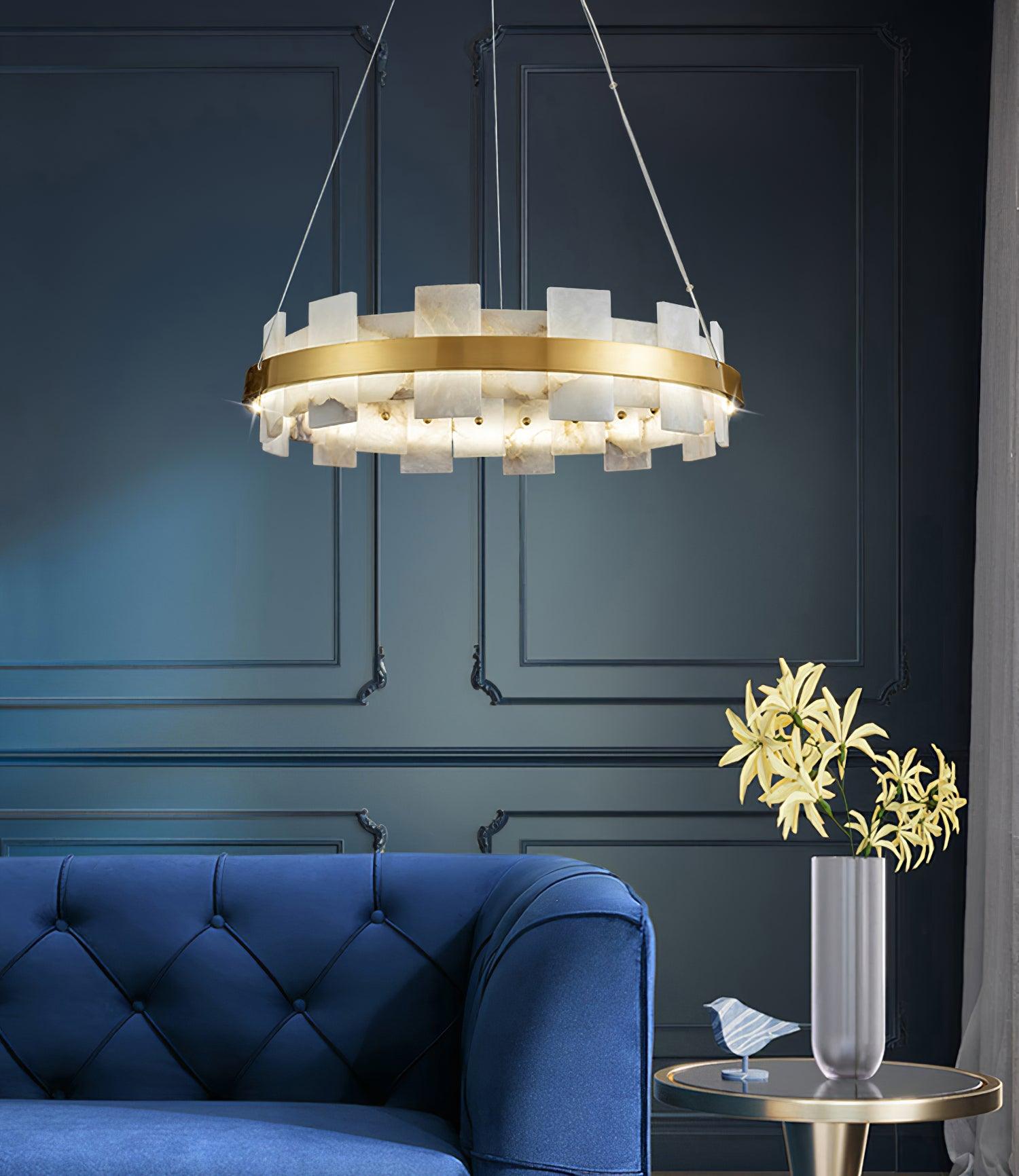 Alabaster Halo Chandelier - Lumpaz