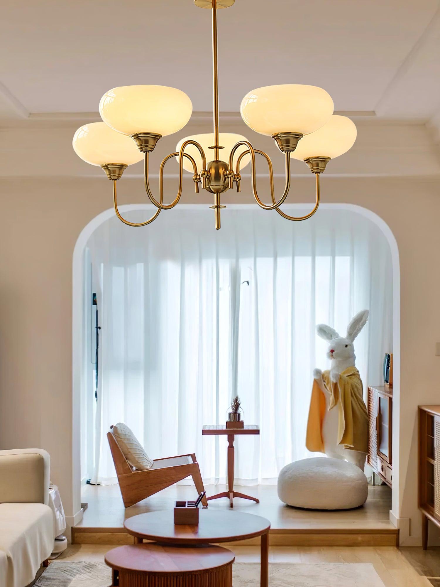 Creamy Persimmon Chandelier - Lumpaz