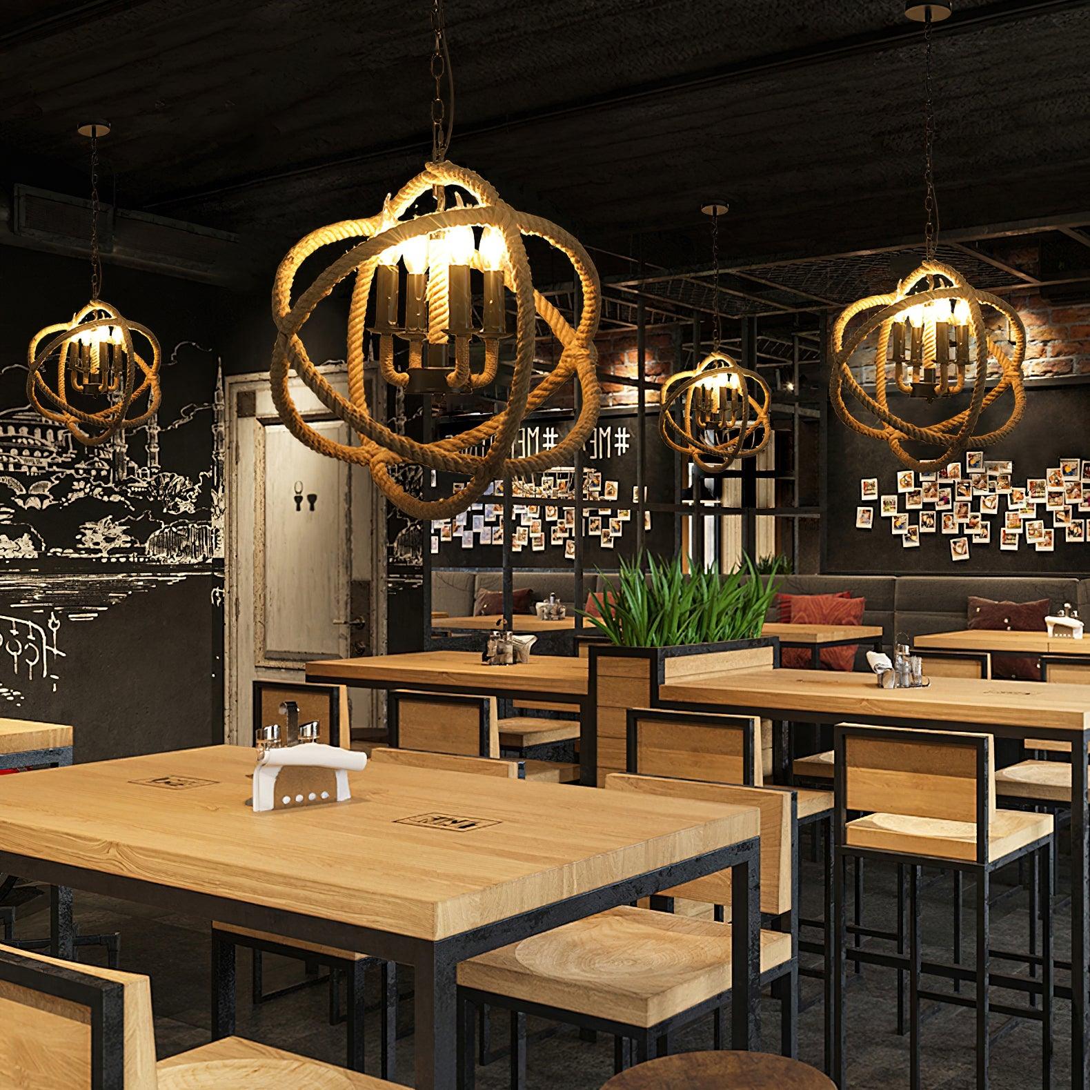 Retro Hemp Rope Interesting Pendant Light - Lumpaz