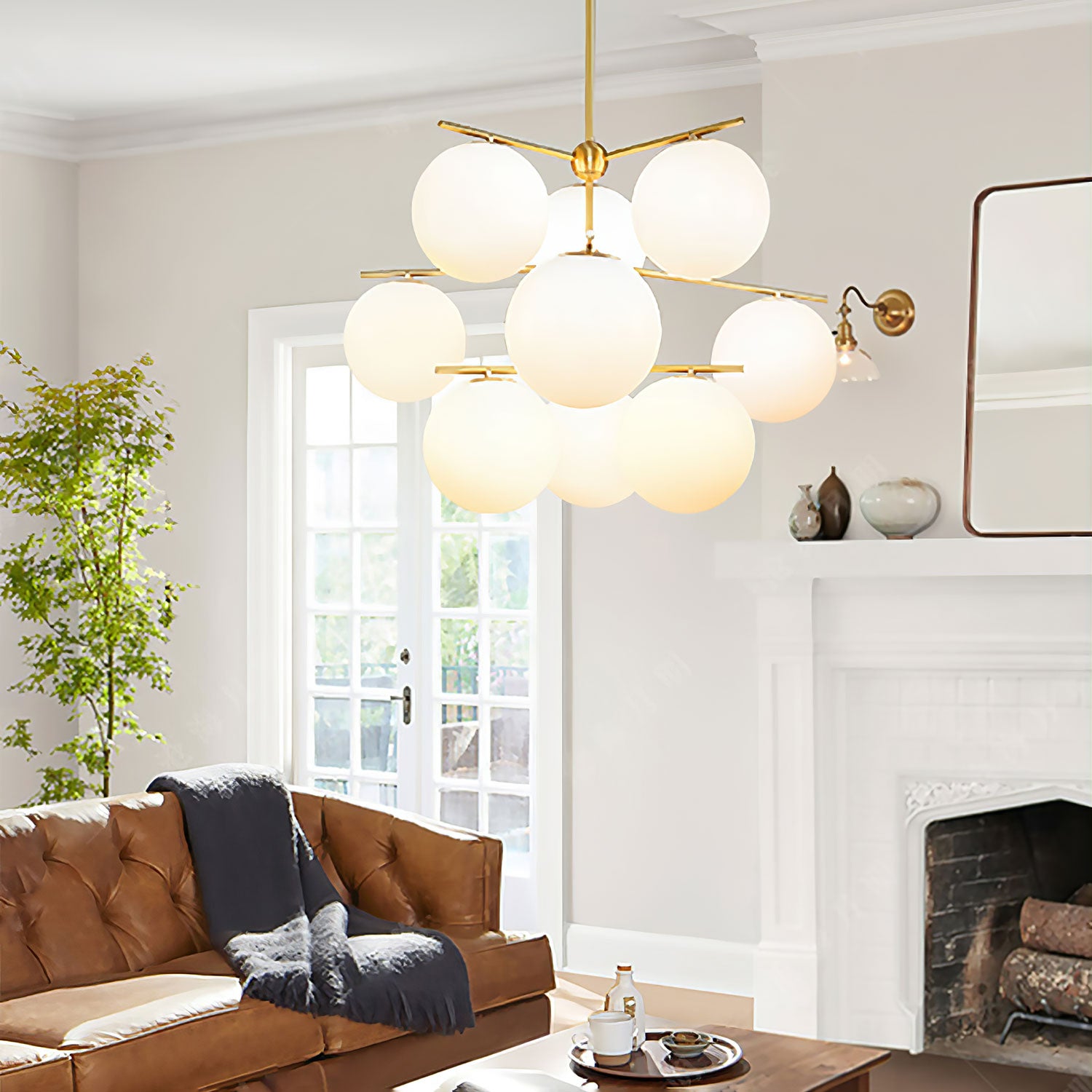 Sphere & Stem Chandelier - Lumpaz