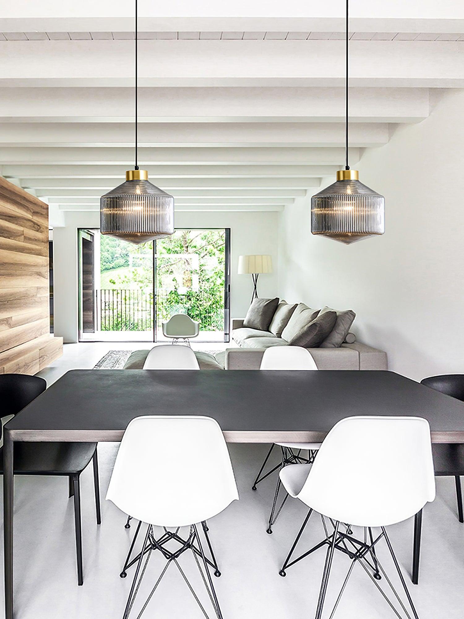 Striped Spinning Top Pendant Light - Lumpaz