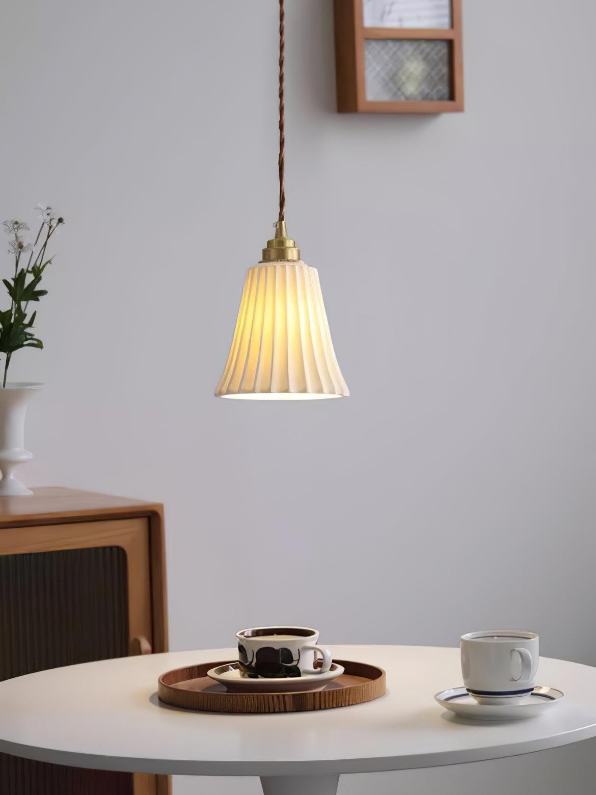 Trumpet Ceramic Pendant Light - Lumpaz