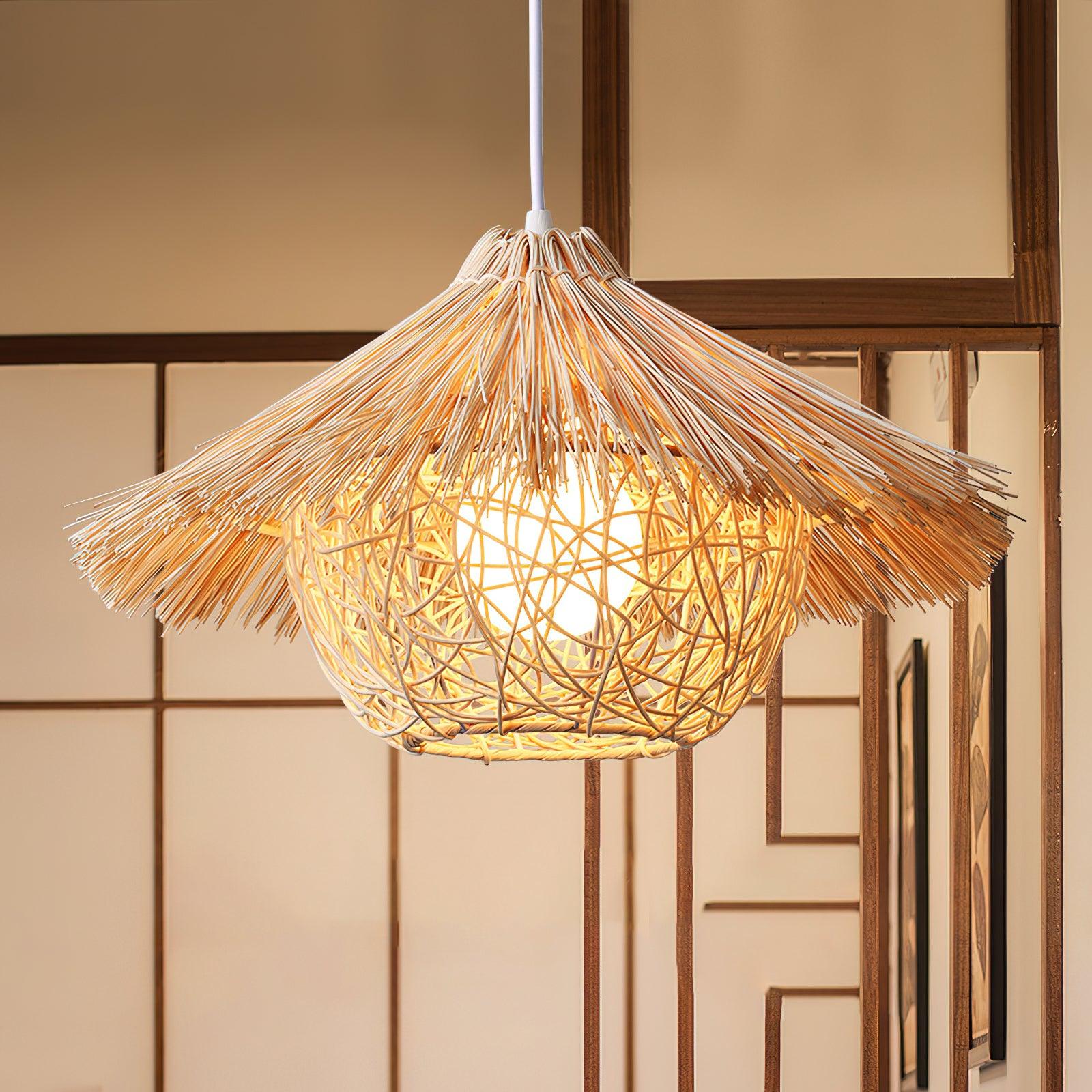 Straw Hat Pendant Light - Lumpaz