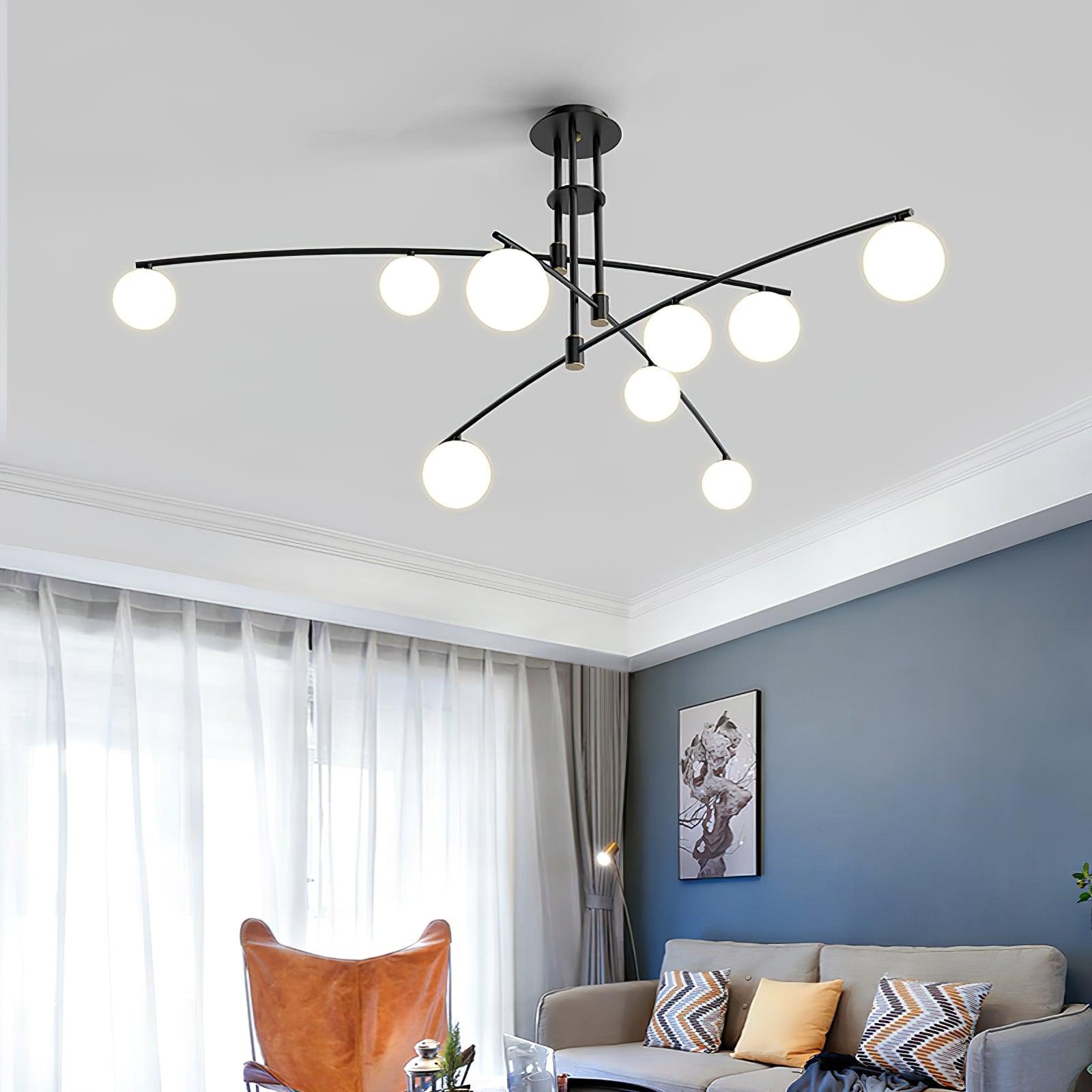 Modern Long Arm Chandelier - Lumpaz