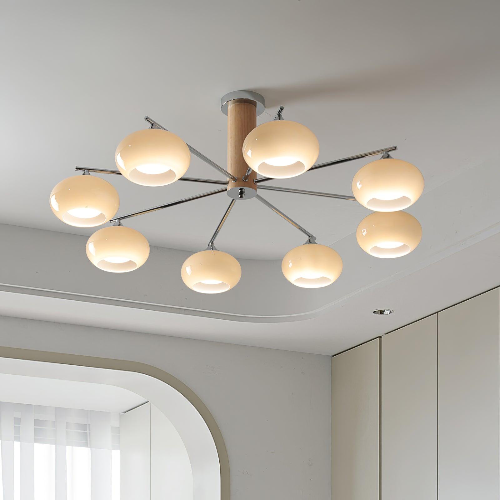 Elliptical Persimmon Chandelier - Lumpaz