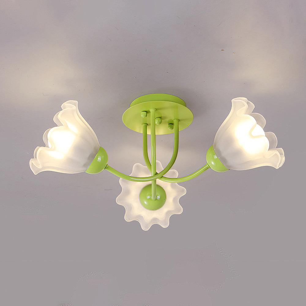 Floral Sculpted Ceiling Lamp - Lumpaz