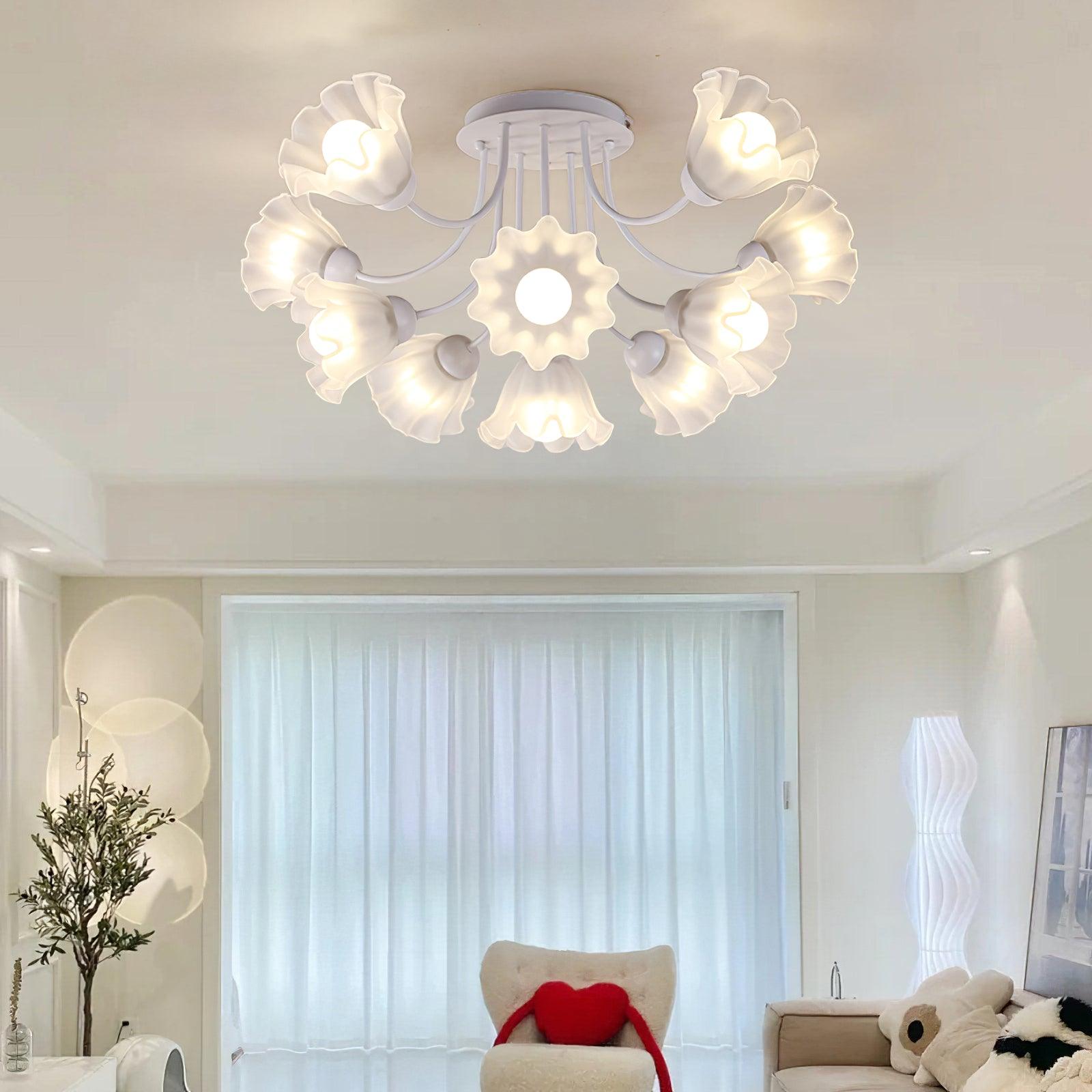 Floral Sculpted Ceiling Lamp - Lumpaz