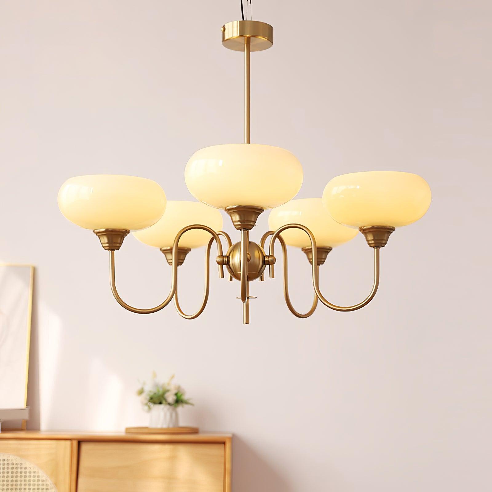 Creamy Persimmon Chandelier - Lumpaz