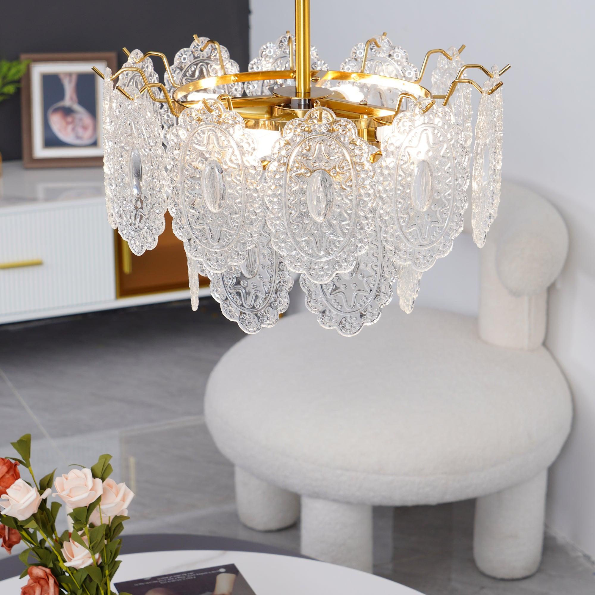 Wave Glass Chandelier - Lumpaz