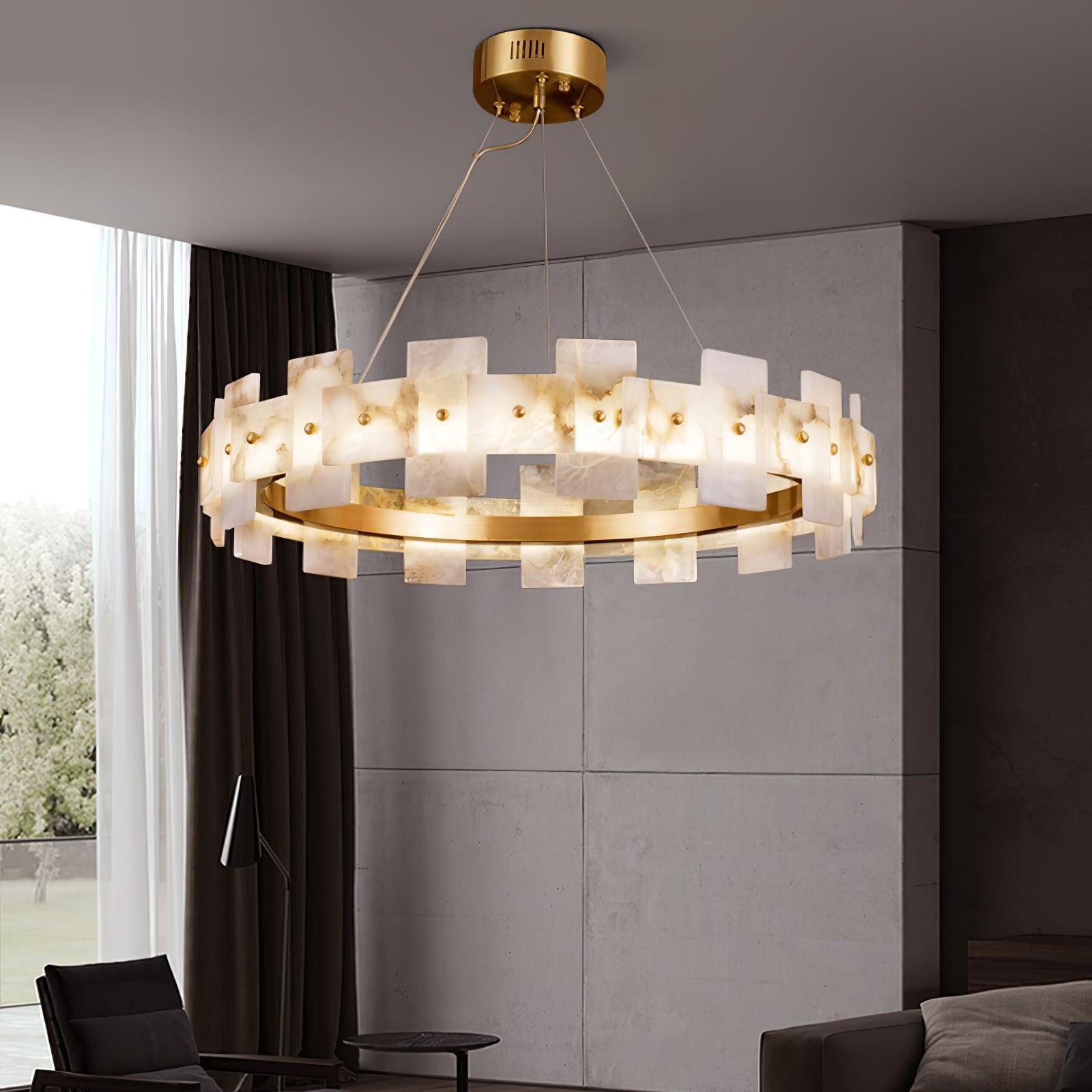 Alabaster Halo Chandelier - Lumpaz