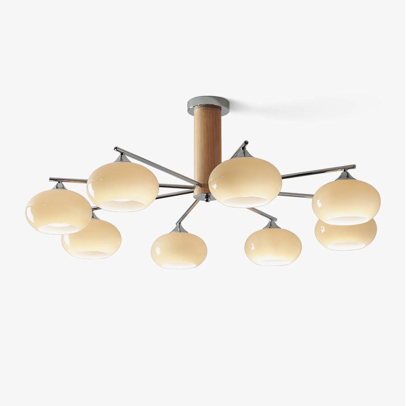 Elliptical Persimmon Chandelier - Lumpaz