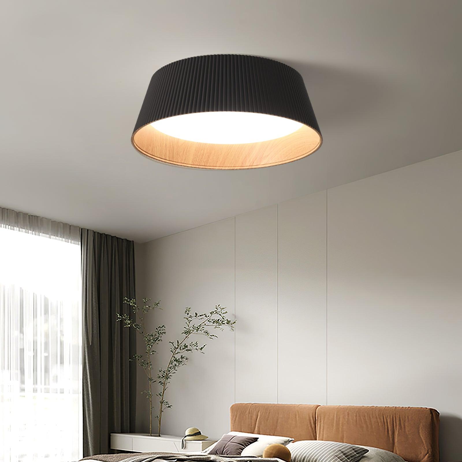 Modern Ribbed Ceiling Light - Lumpaz