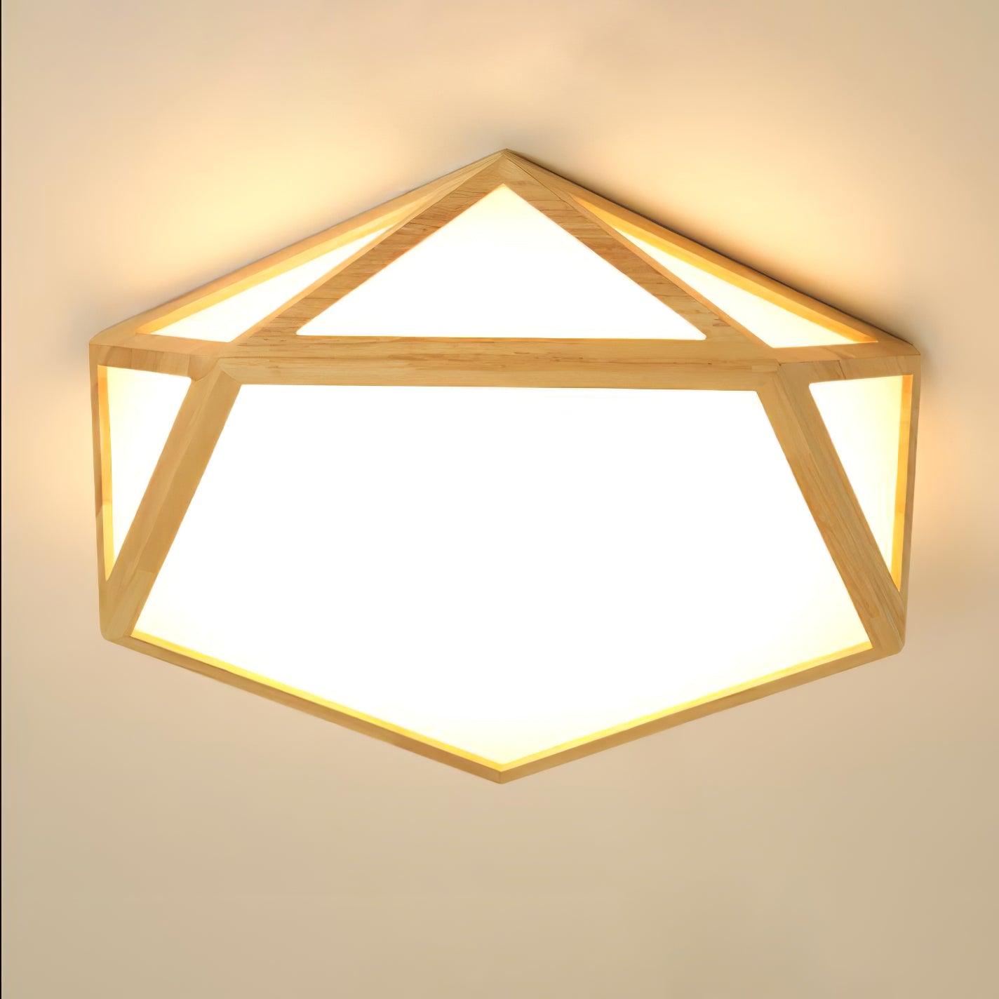 Diamond Wooden Ceiling Lamp - Lumpaz