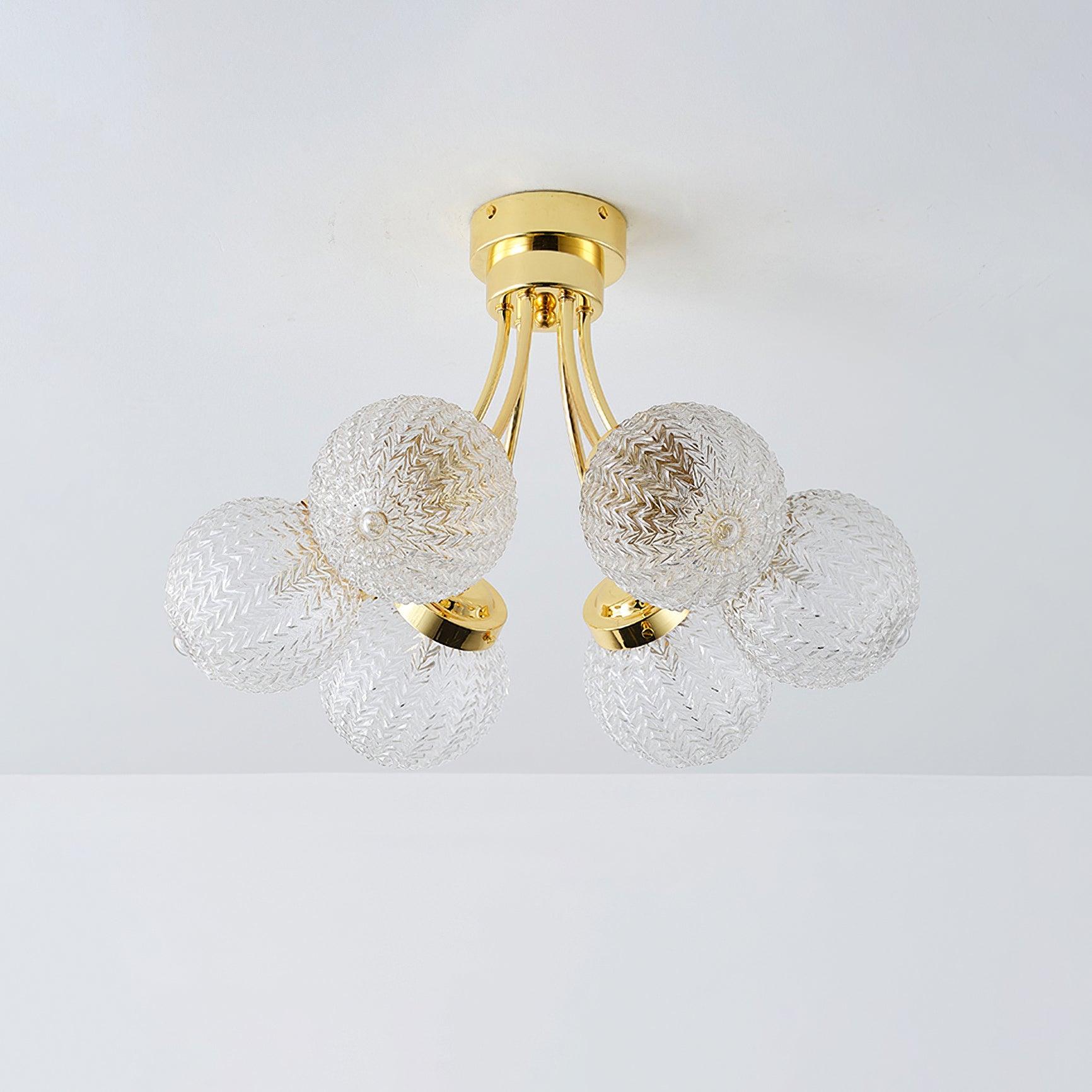 Carved Glass Ceiling Lamp - Lumpaz
