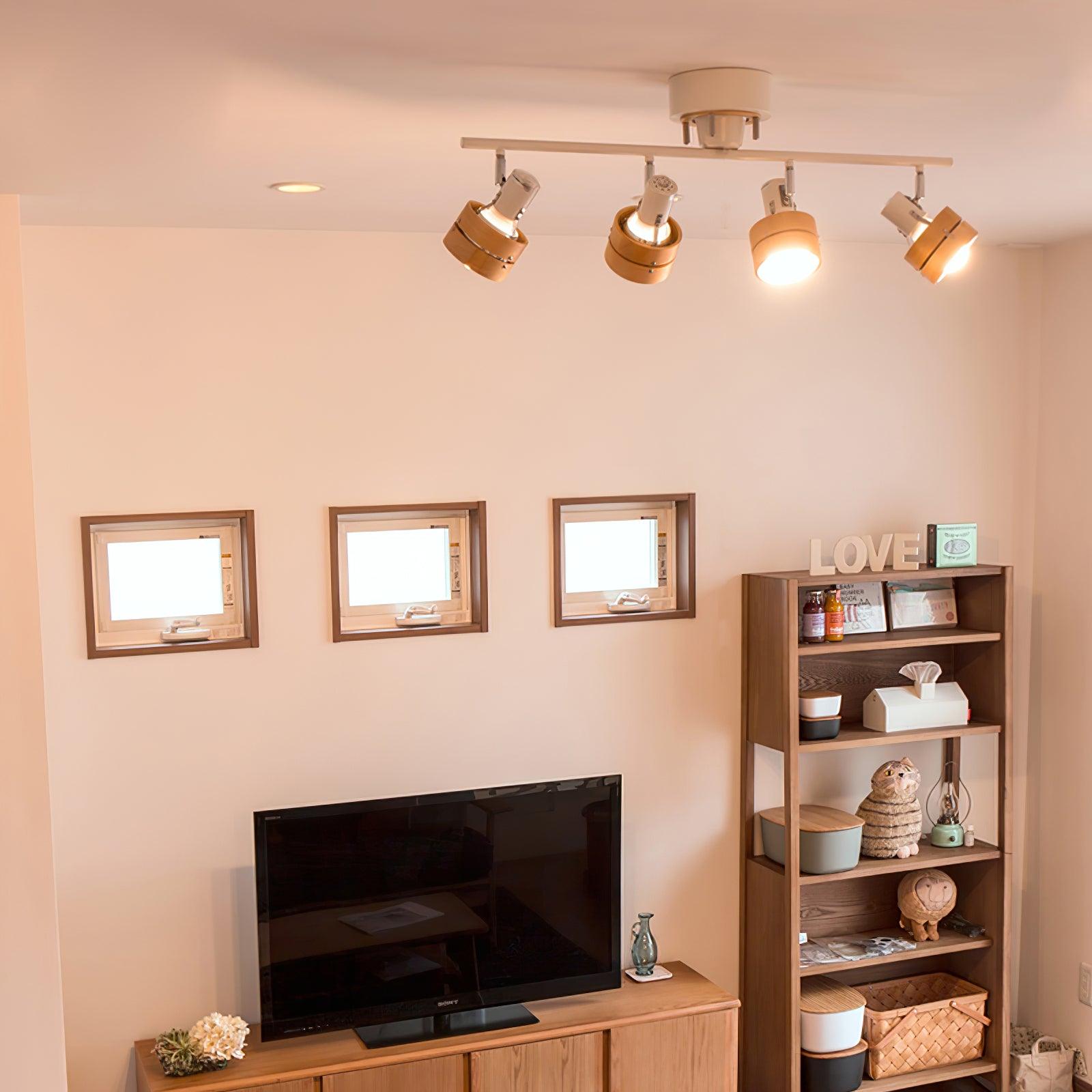 Wooden Adjustable Spot Ceiling Lamp - Lumpaz